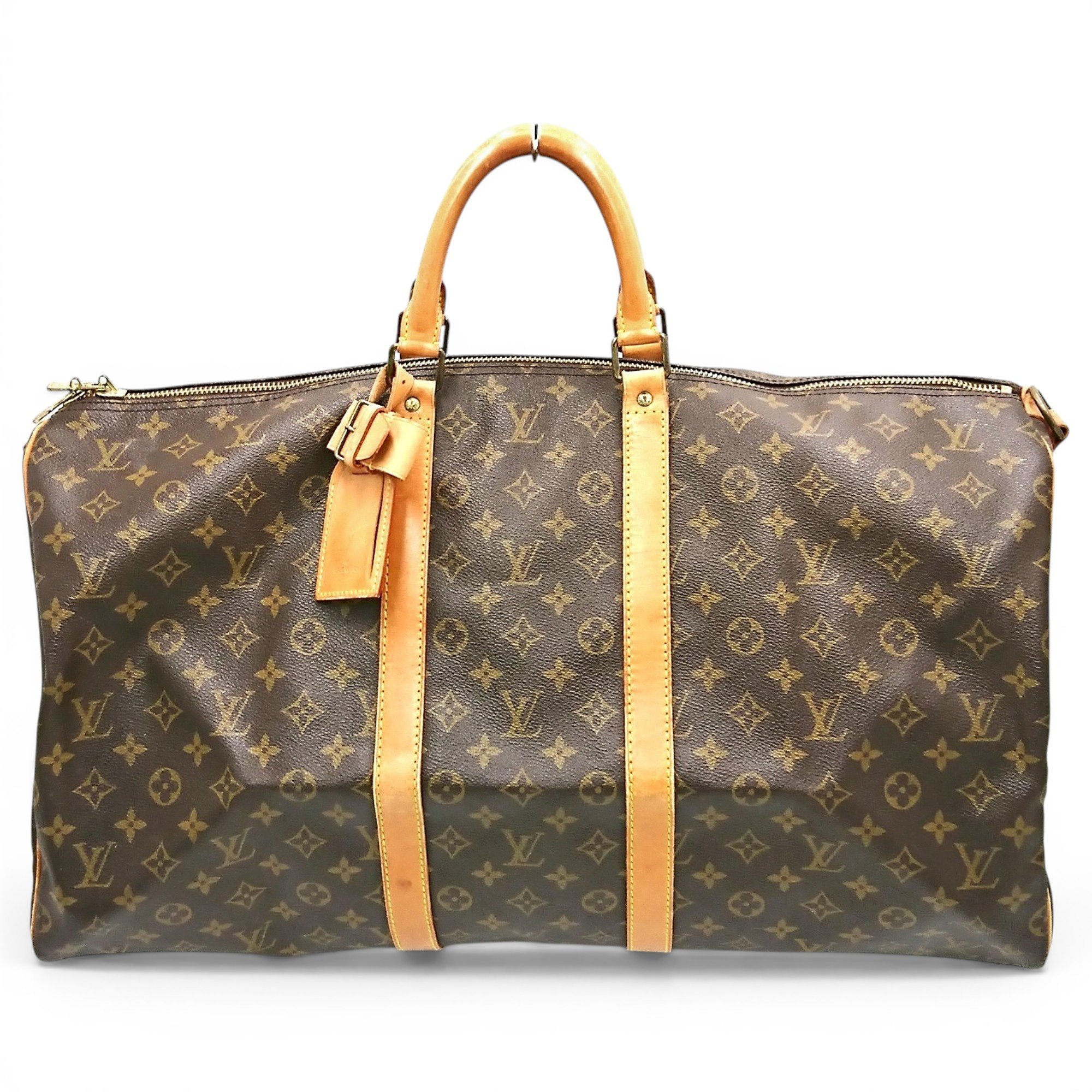 Keepall leather travel bag