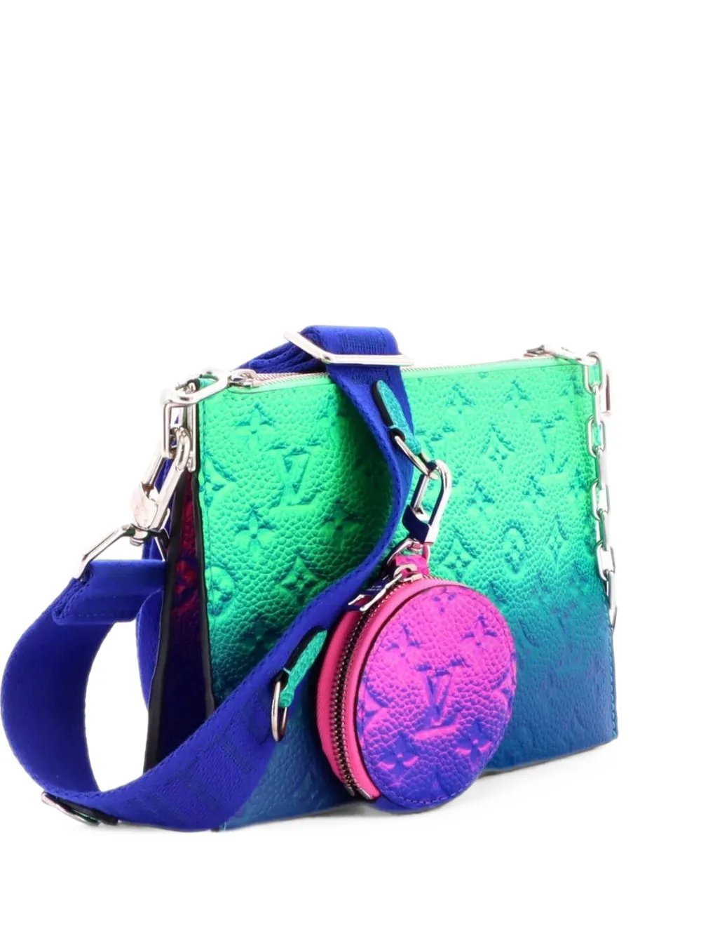 Trio Pouch Messenger Bag Limited Edition Illusion Monogram Taurillon Leather crossbody bag
