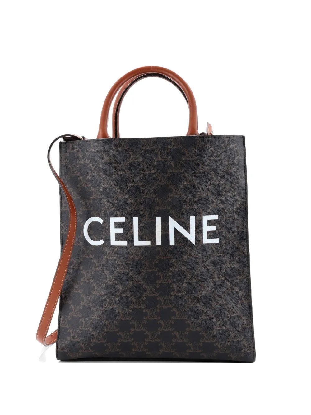 Vertical Cabas Triomphe Coated Canvas Small tote bag