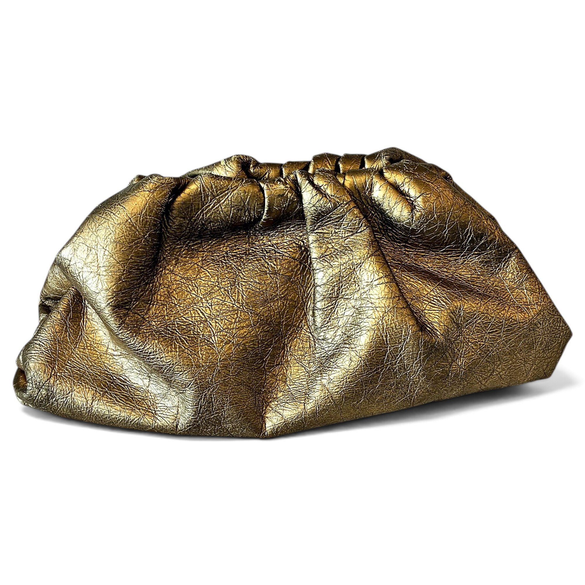 Pouch leather clutch bag