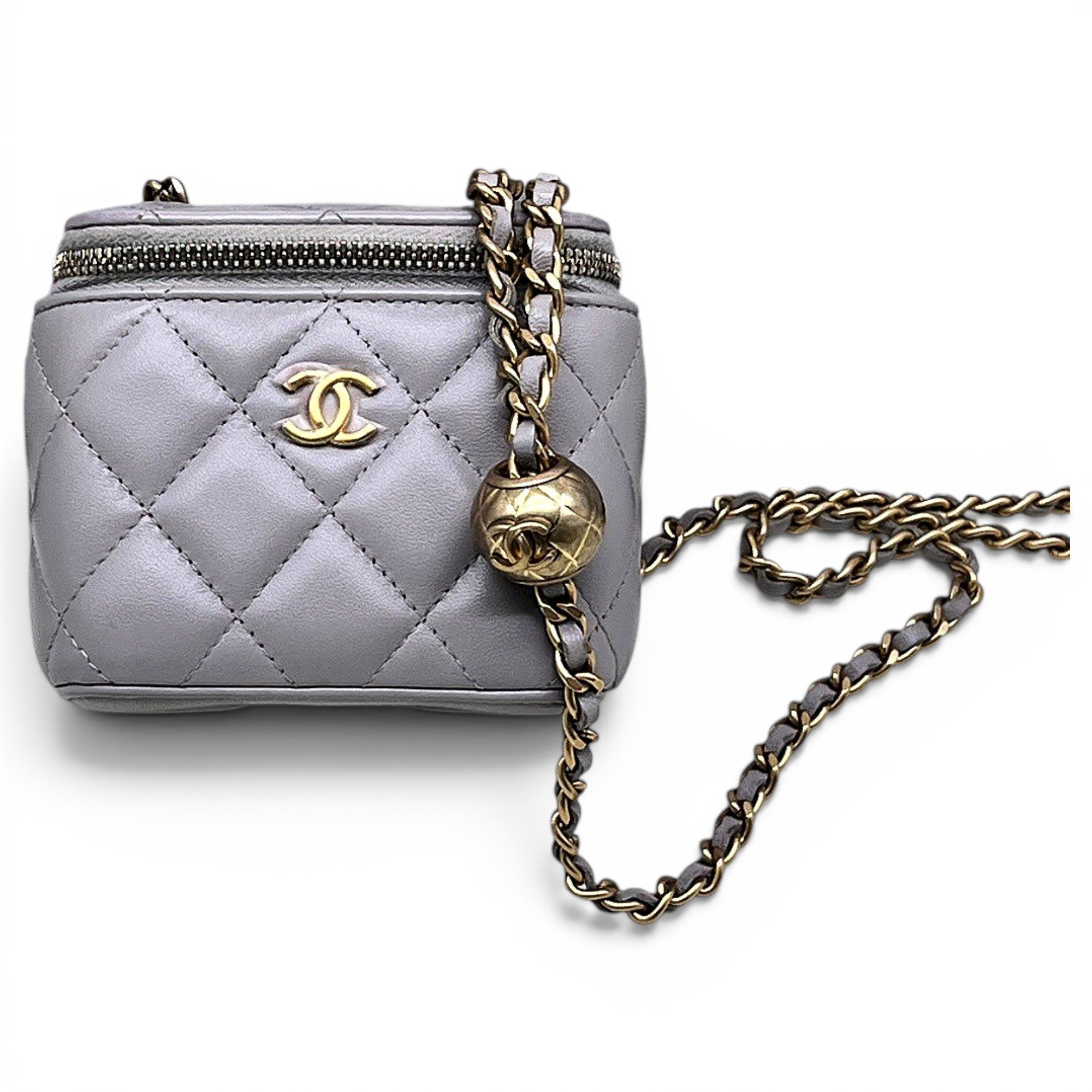 Vanity leather handbag