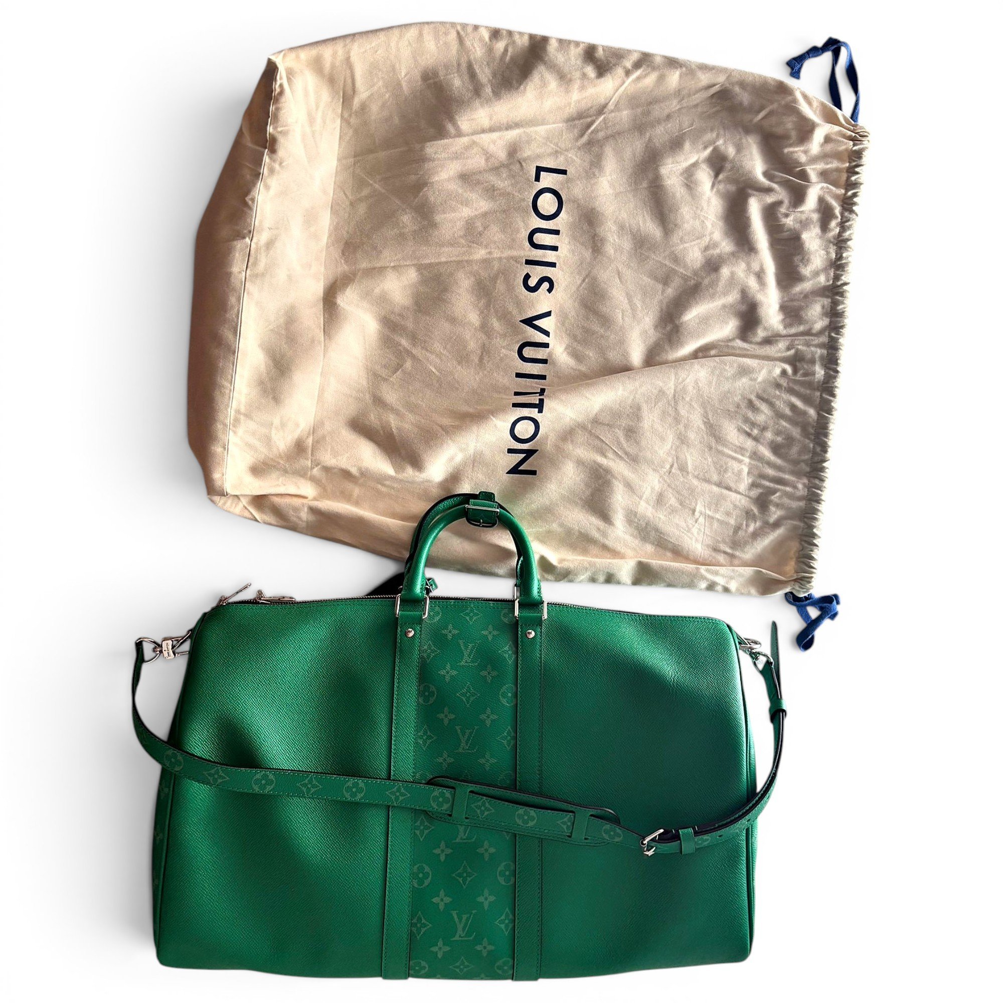 Keepall leather travel bag