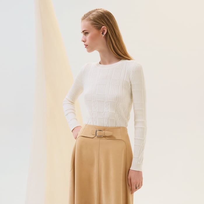 Blanc Cassé "Coaching" Long-sleeve Sweater