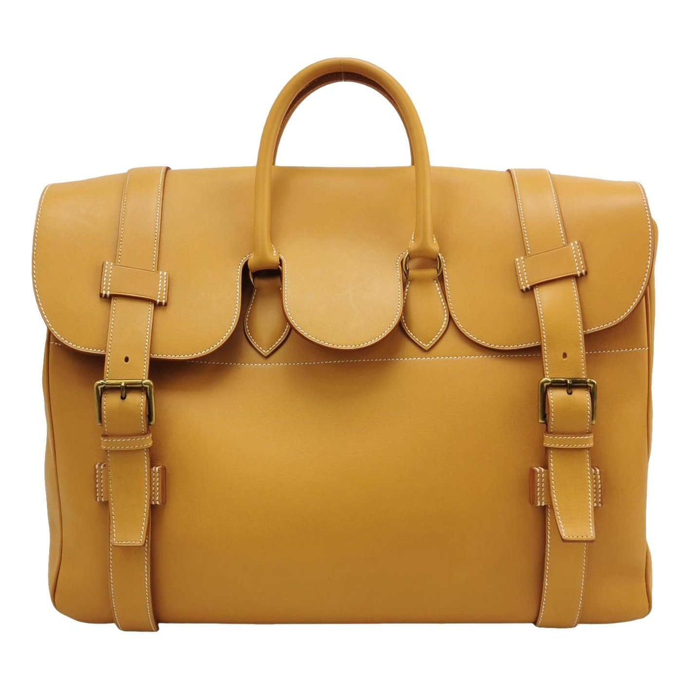Leather travel bag
