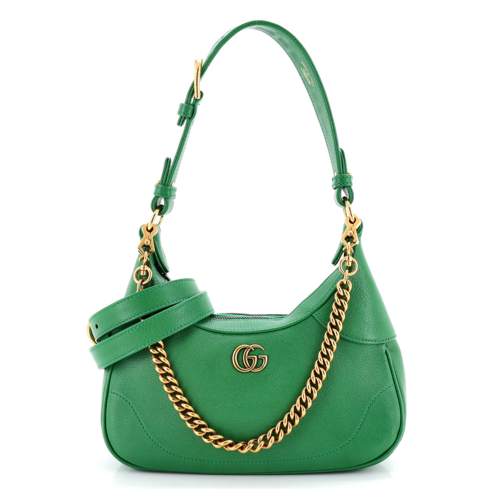 Gucci Aphrodite Zip Shoulder Bag Leather Small