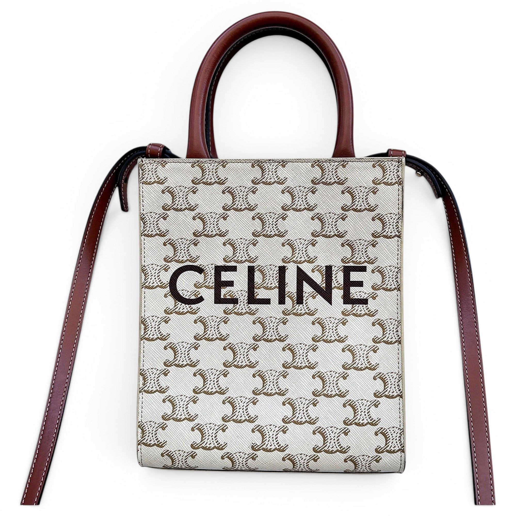 Cabas Vertical leather tote