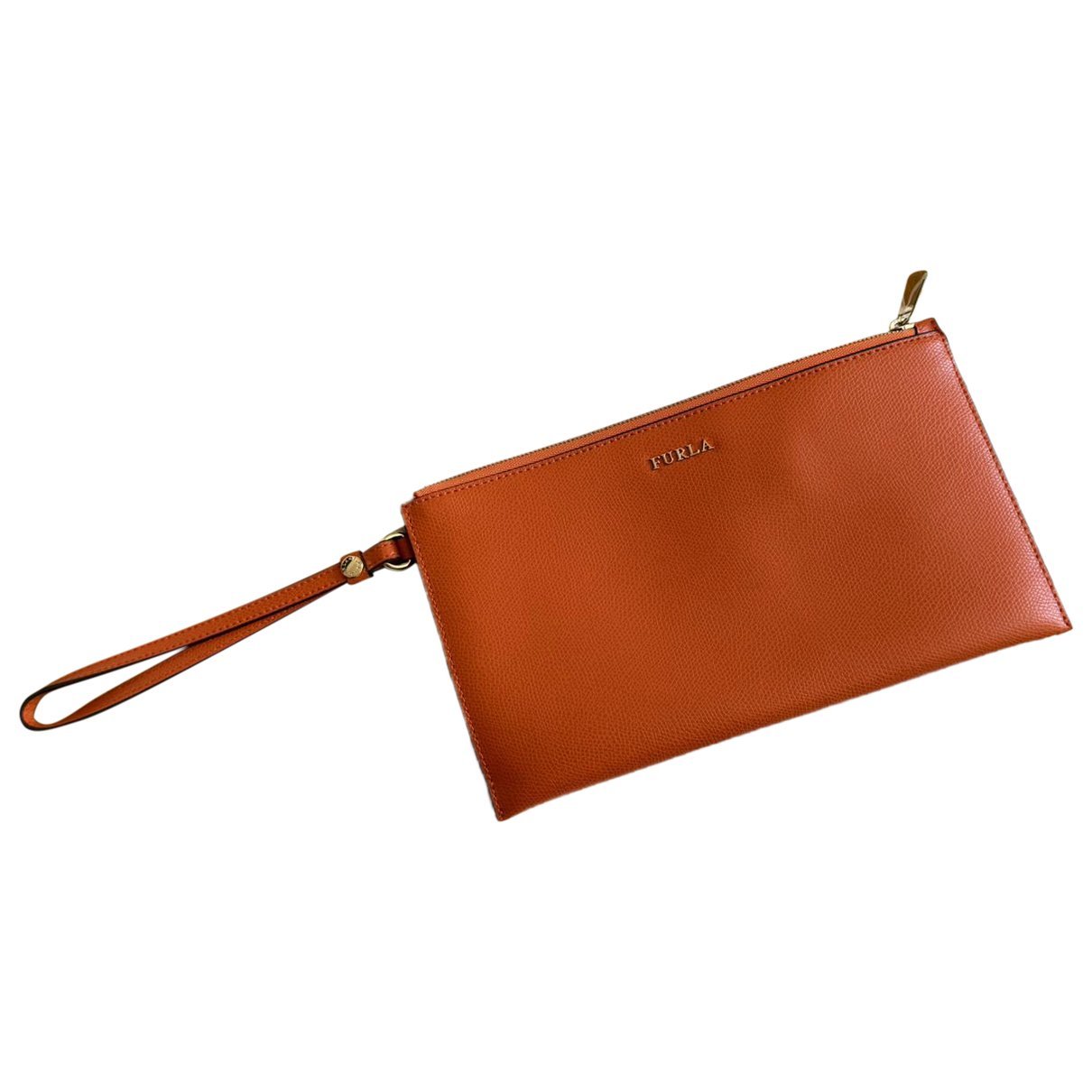 Leather clutch bag