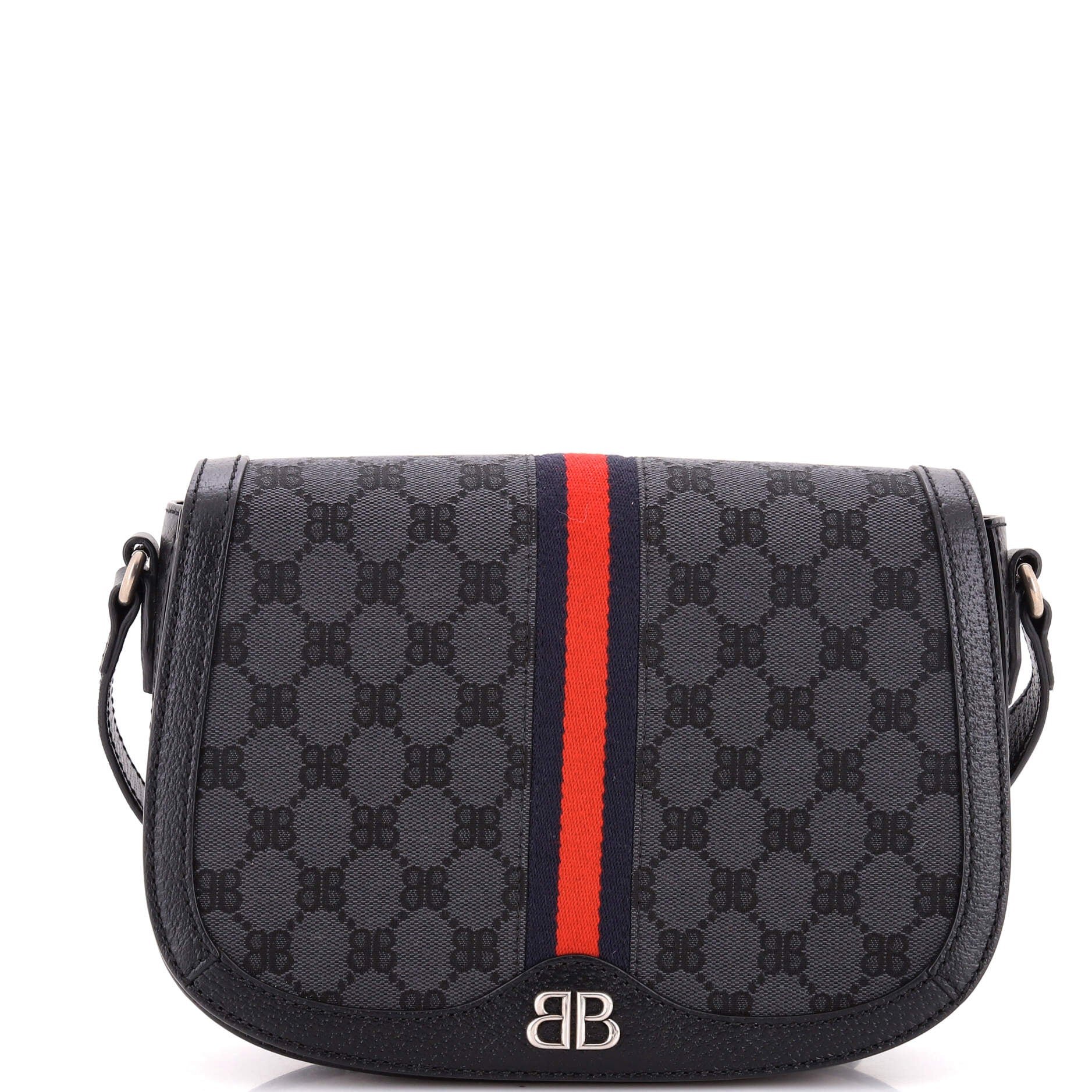 x Balenciaga The Hacker Project Flap Messenger Bag BB Canvas Medium