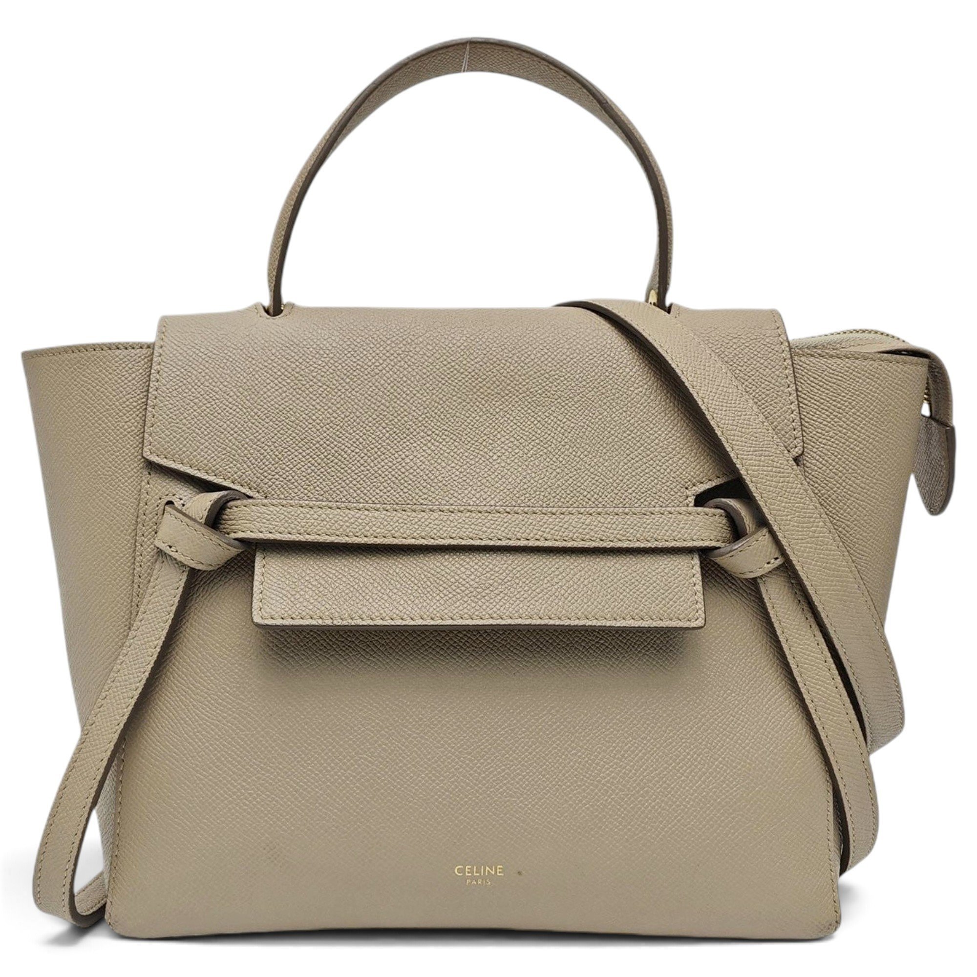 Belt leather handbag