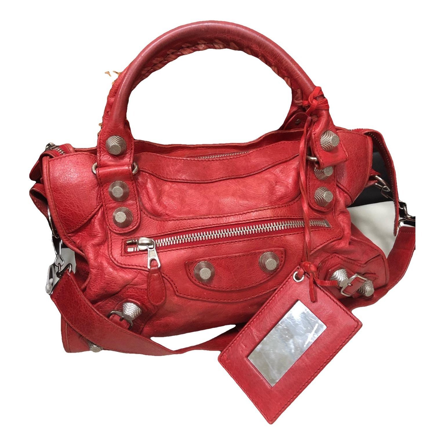 City leather handbag