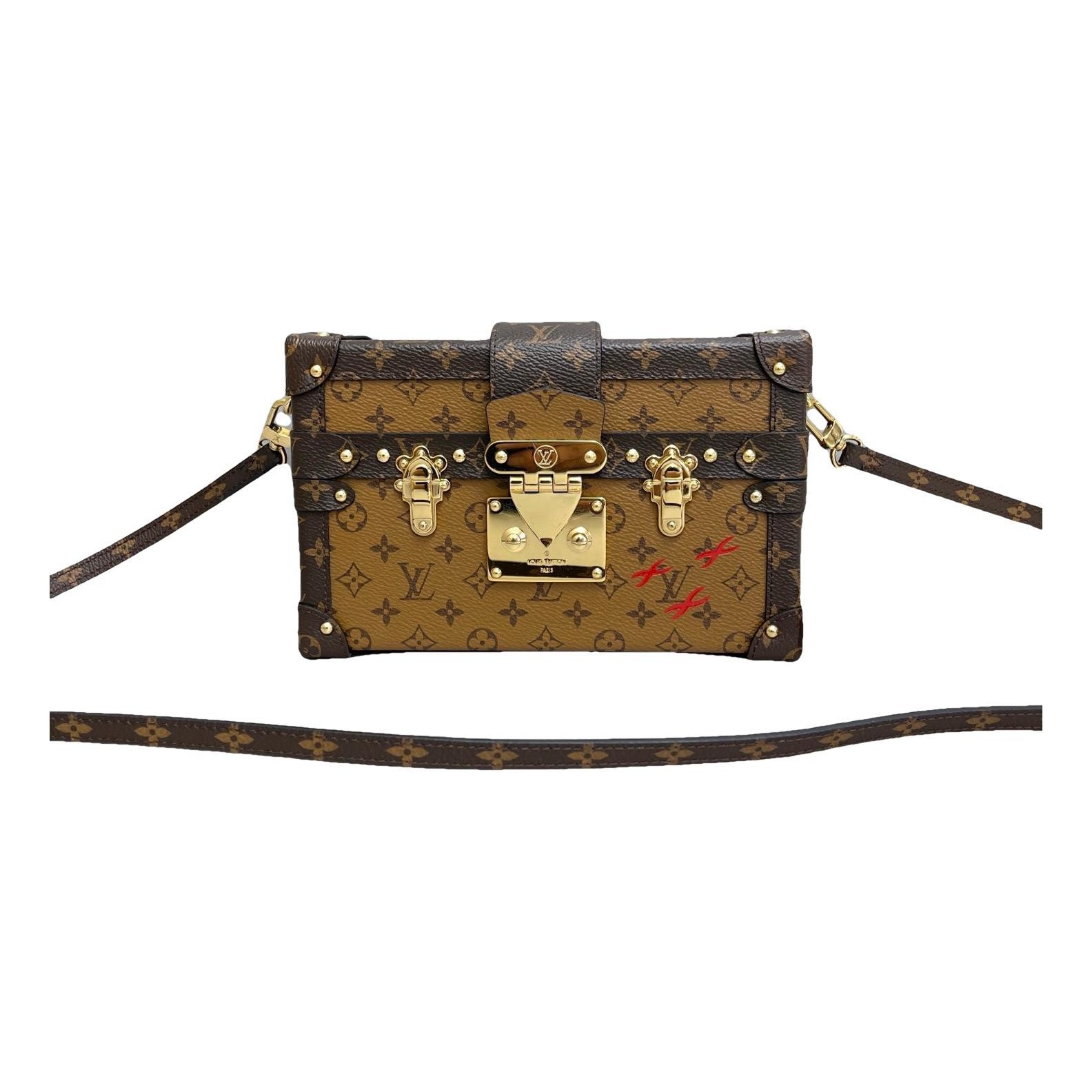 Petite Malle leather handbag