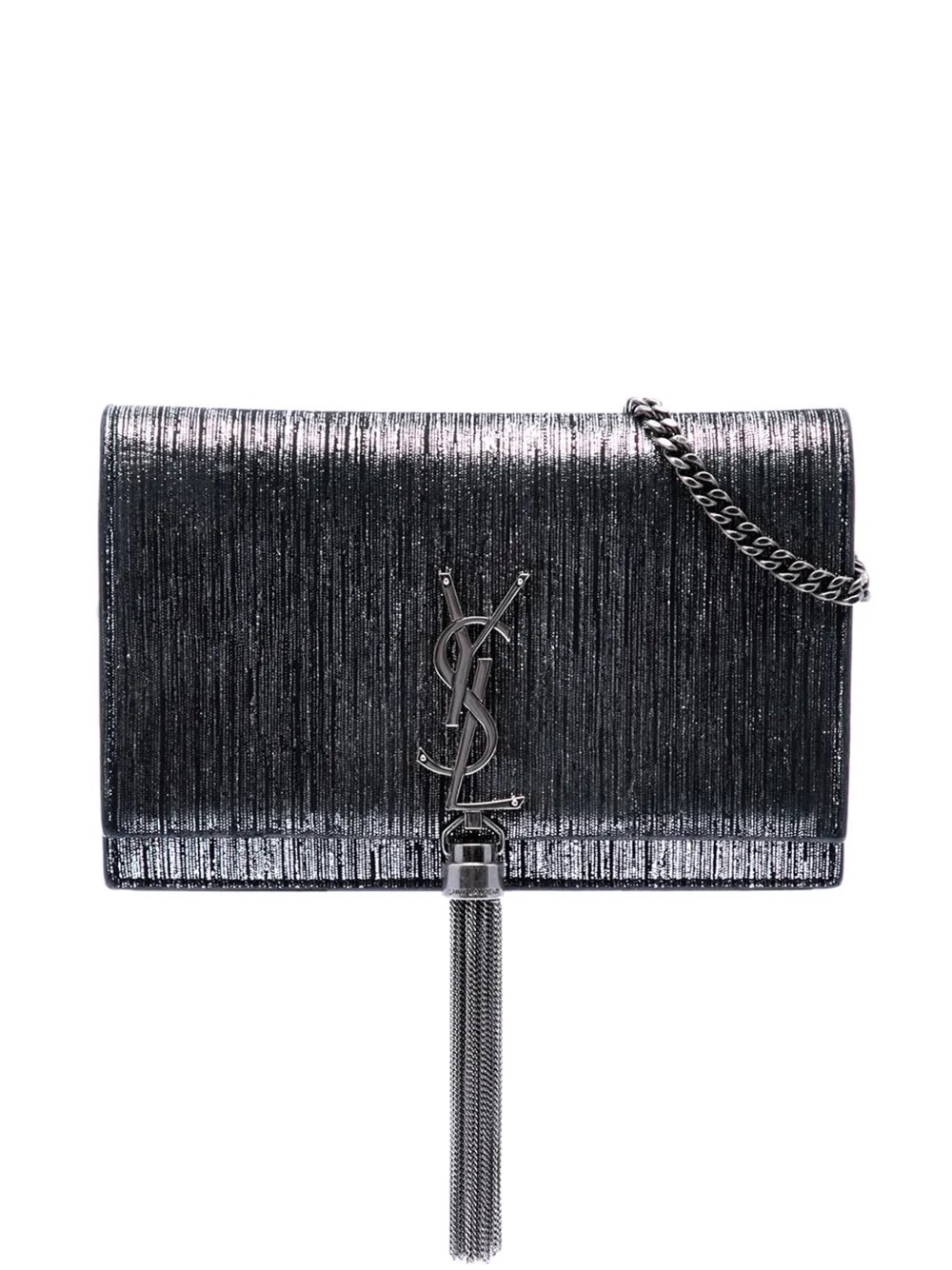 2018 Metallic Suede Monogram Kate Tassel Wallet on Chain crossbody bag
