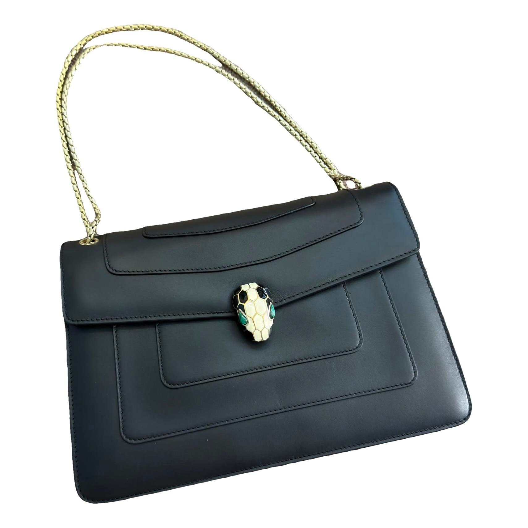 Serpenti leather handbag