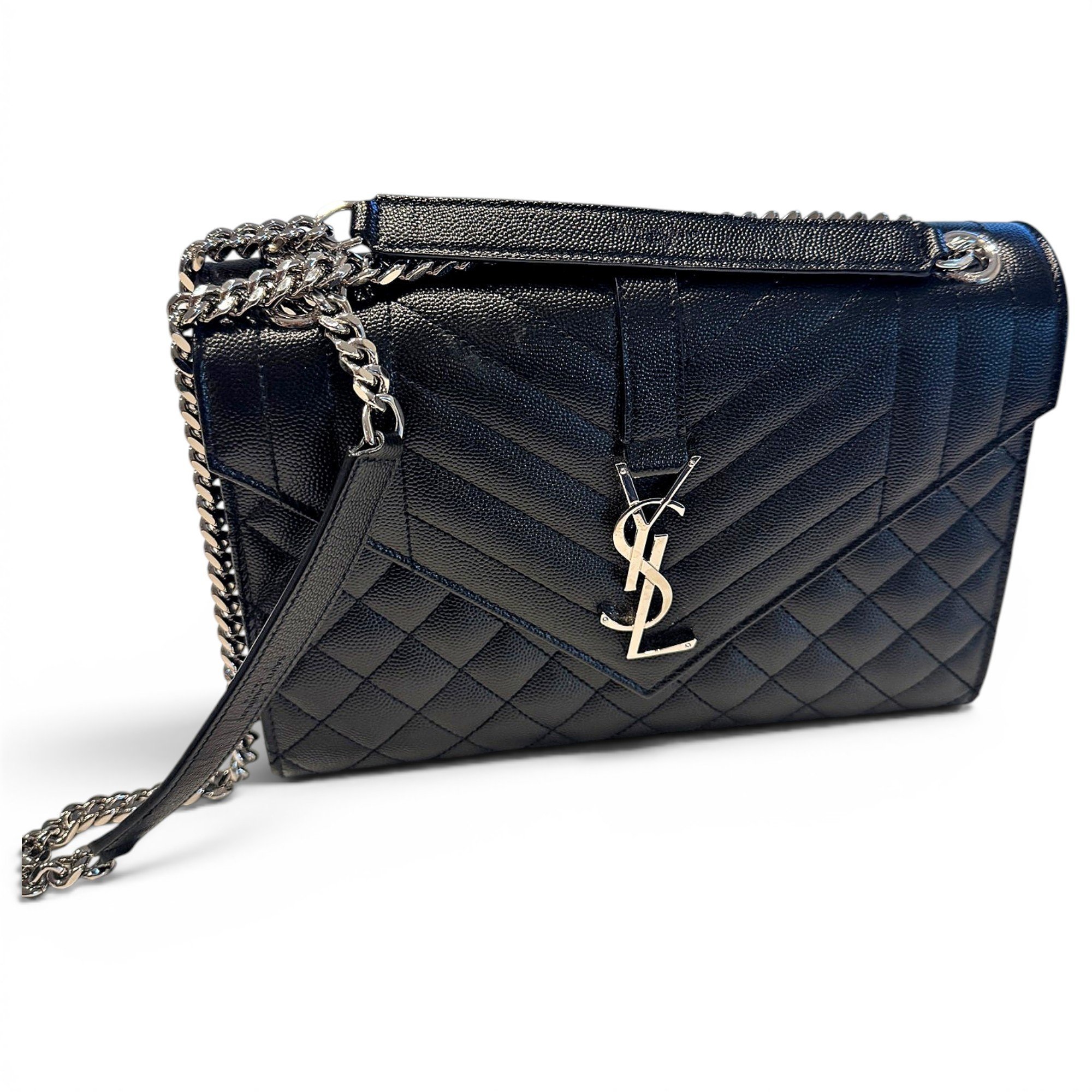 Envelope leather handbag