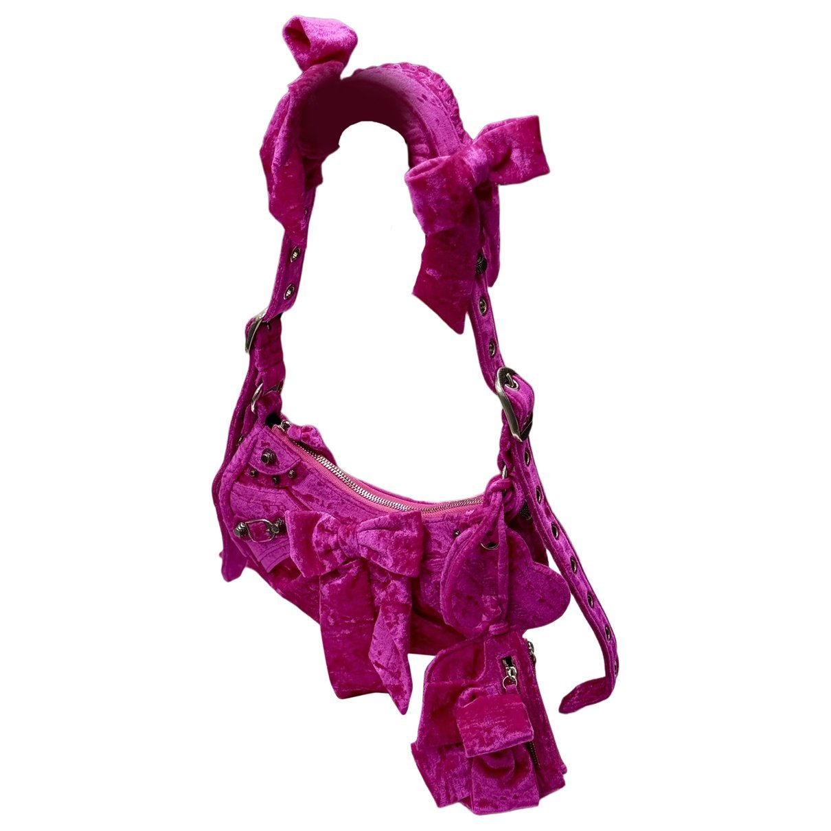 Le Cagole velvet handbag