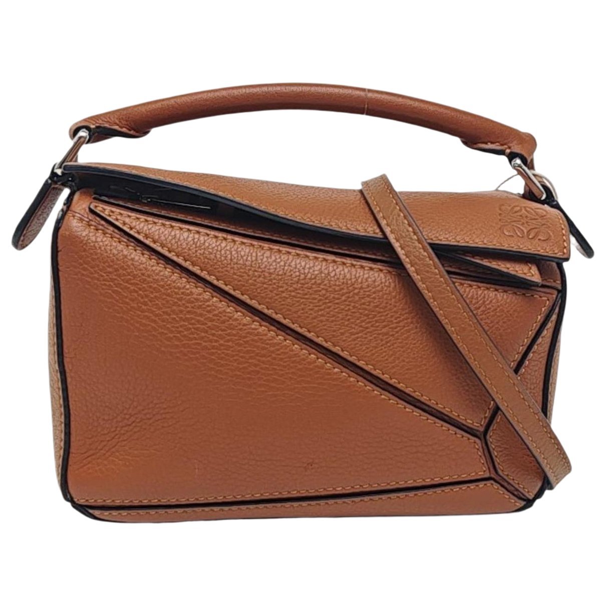 Puzzle leather handbag