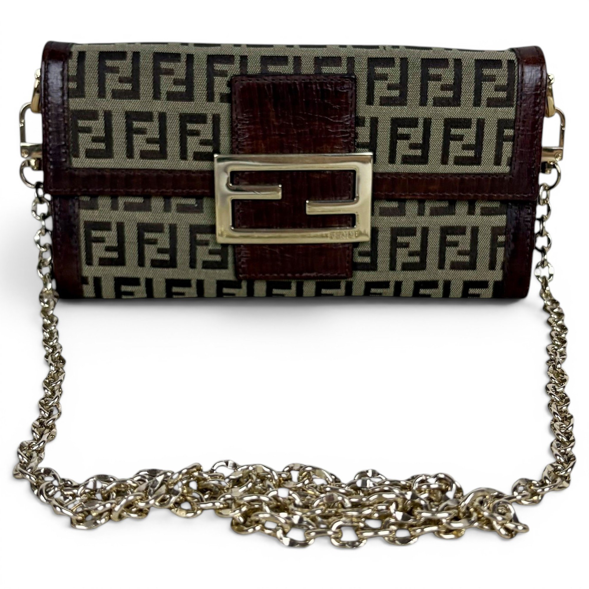 Wallet On Chain leather handbag