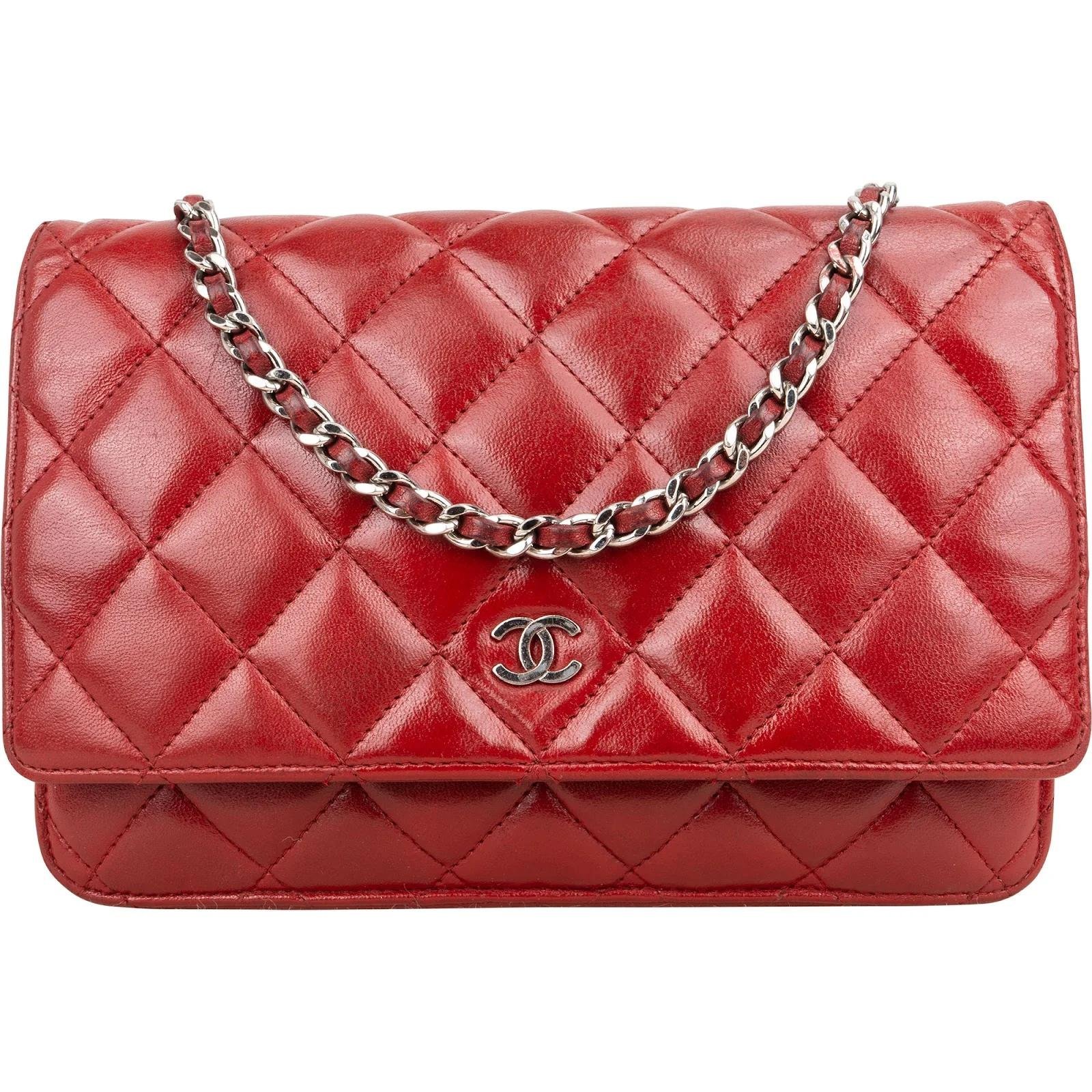Wallet On Chain leather crossbody bag