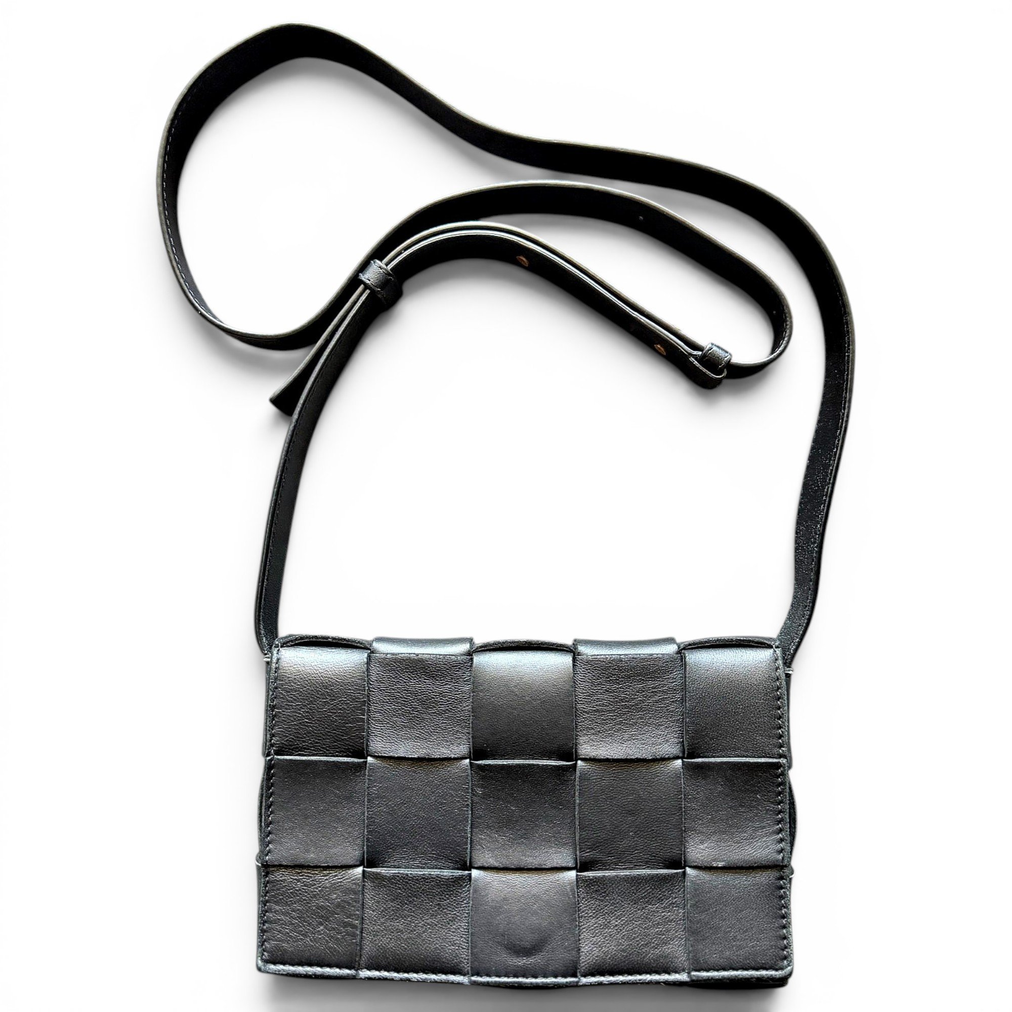 Cassette leather crossbody bag