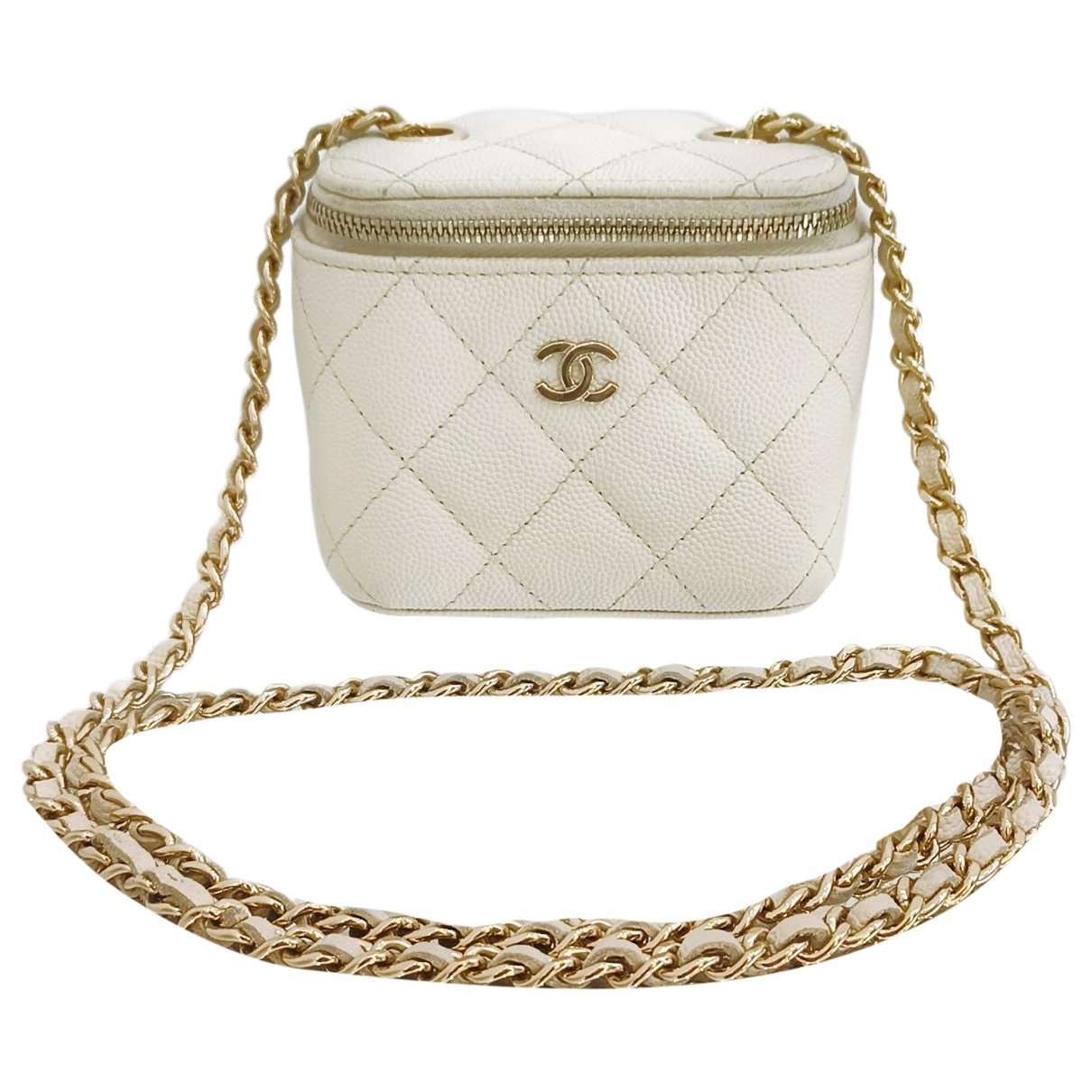 Vanity leather handbag