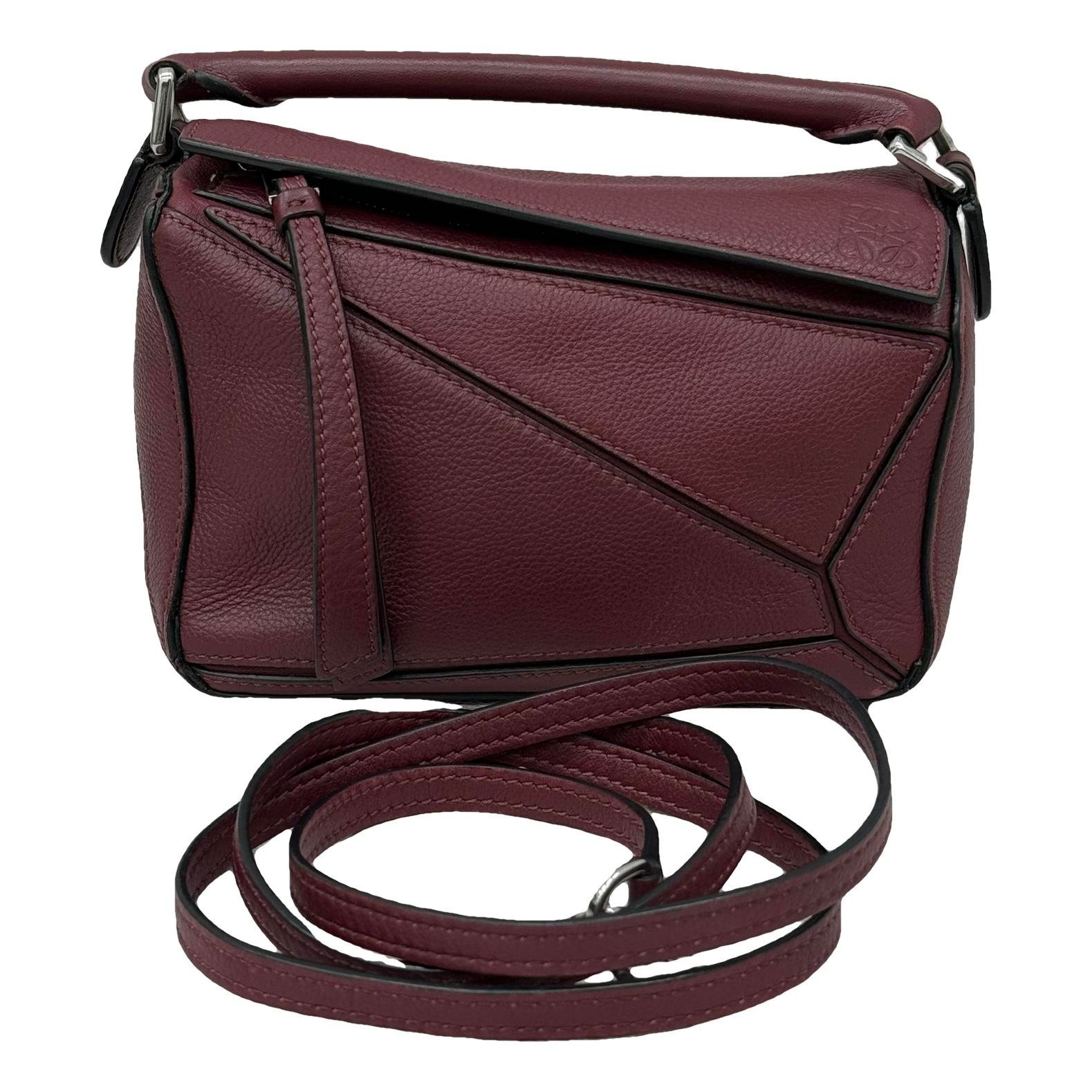 Puzzle leather handbag