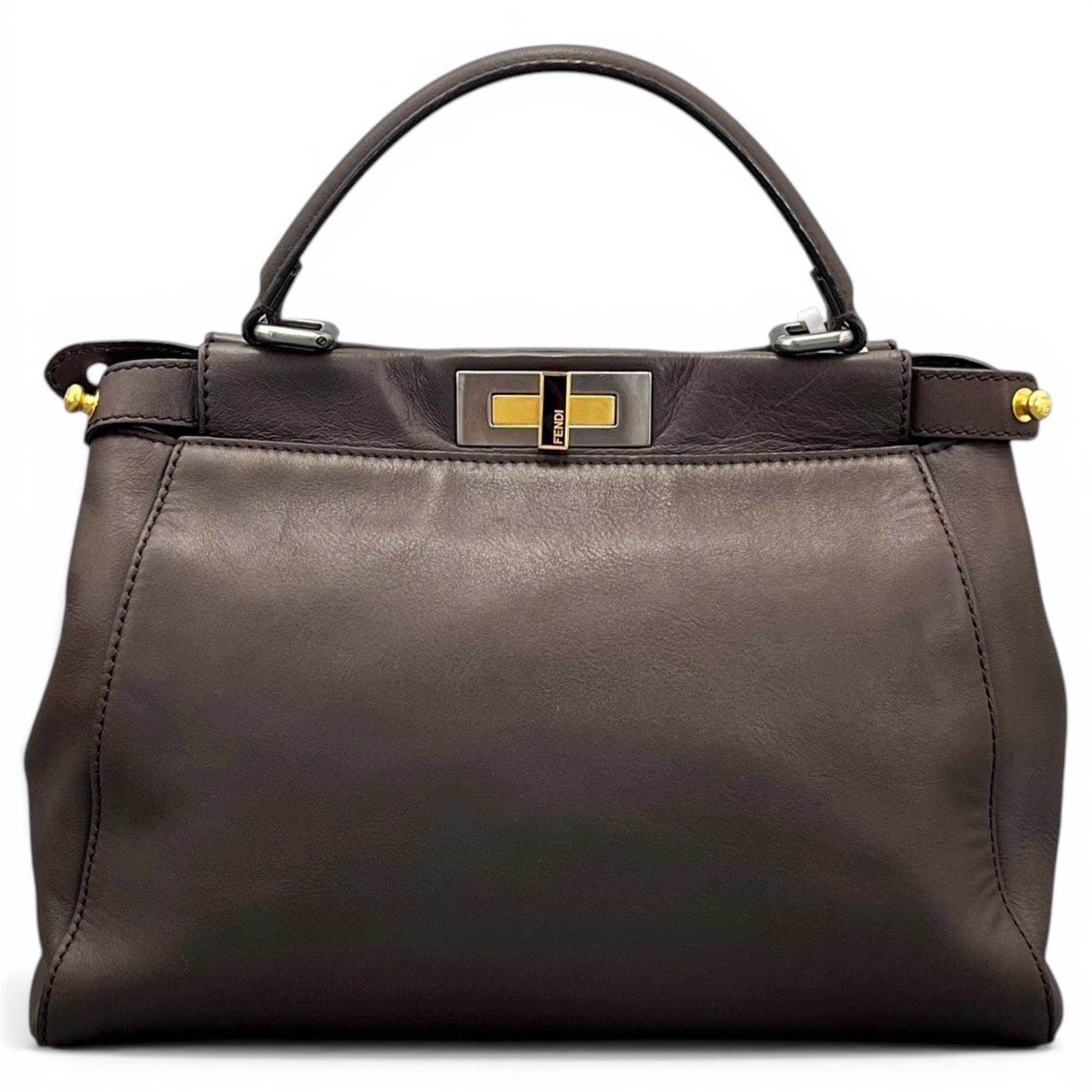 Peekaboo leather handbag