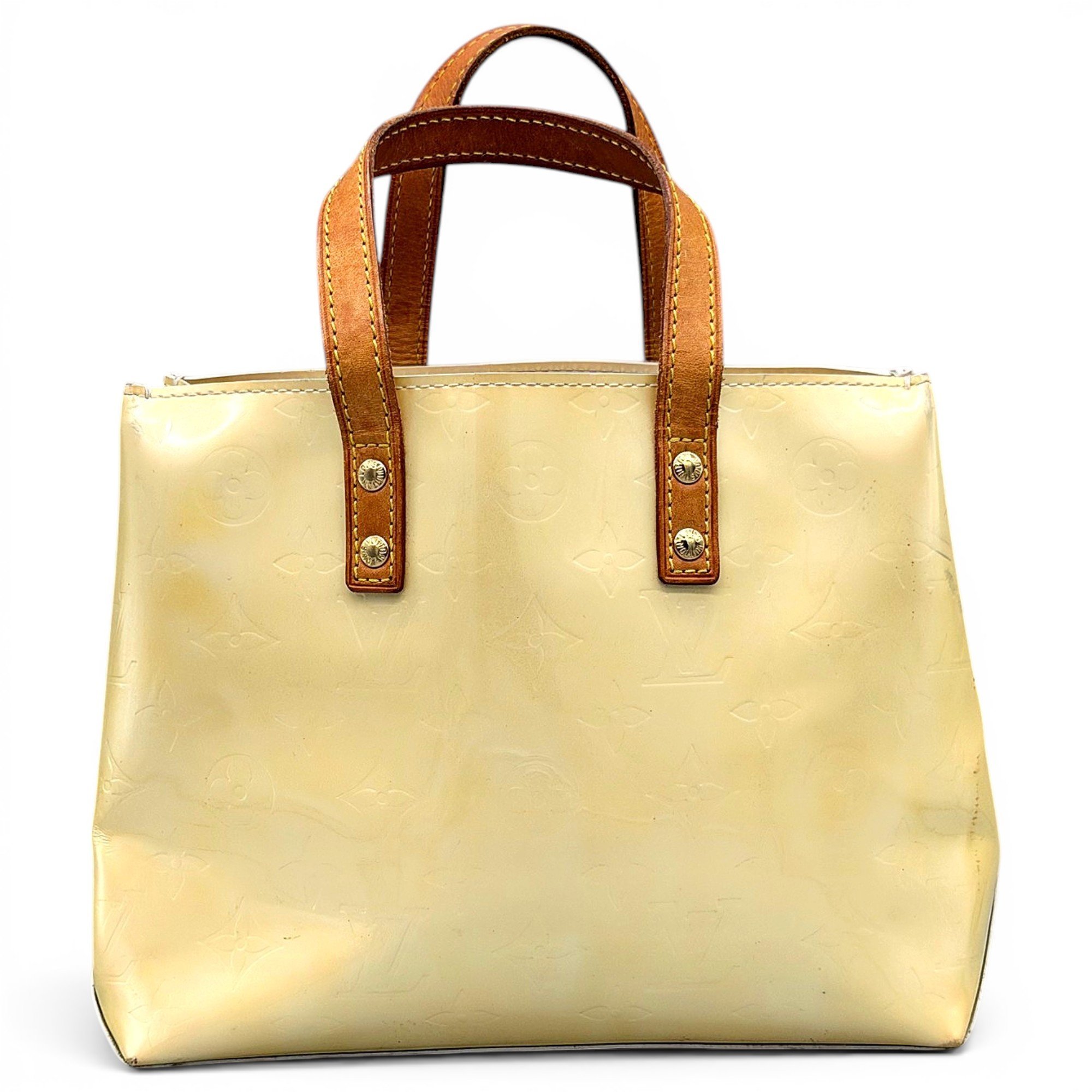 Reade patent leather handbag