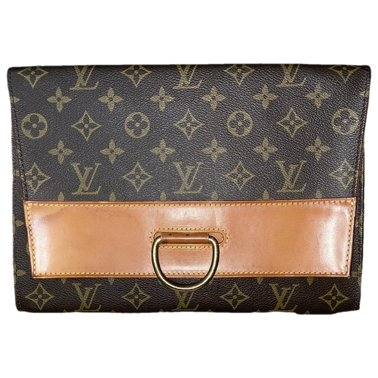 Leather clutch bag