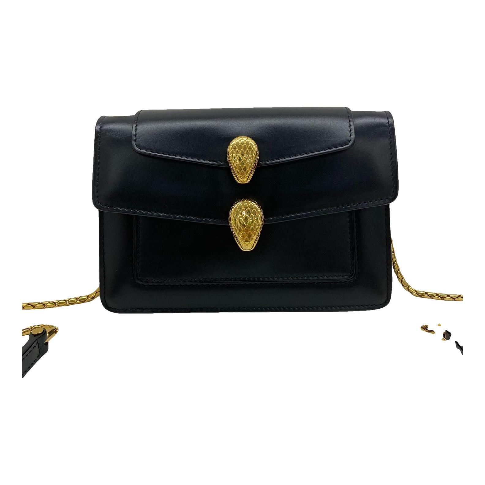 Serpenti leather crossbody bag