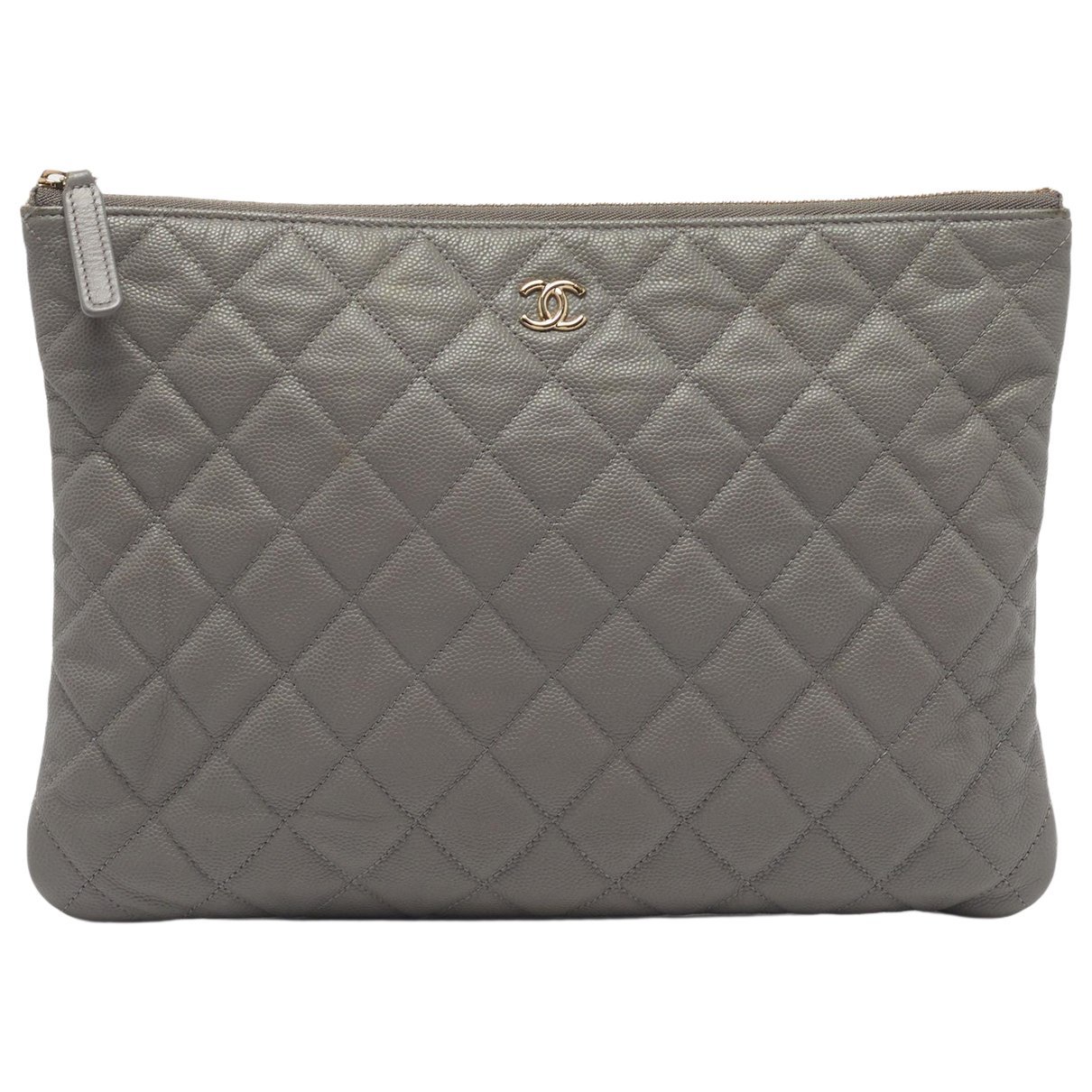 Leather clutch bag