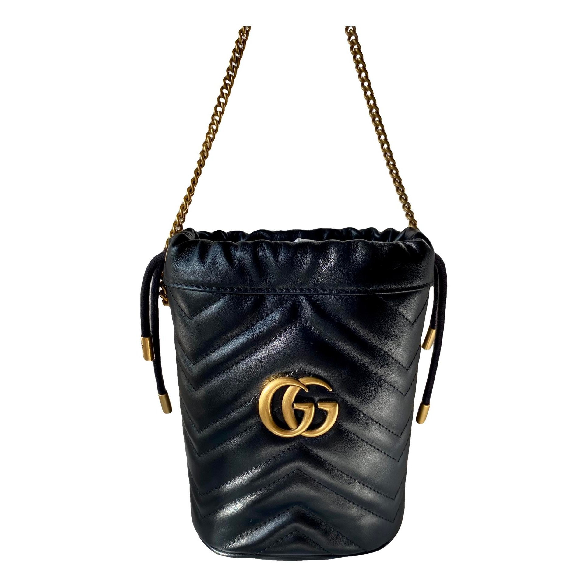 GG Marmont Chain Bucket leather crossbody bag