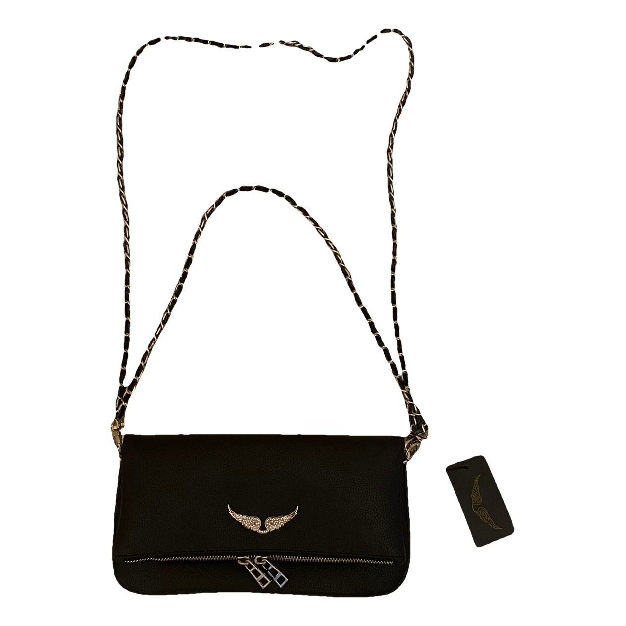 Rock leather clutch bag