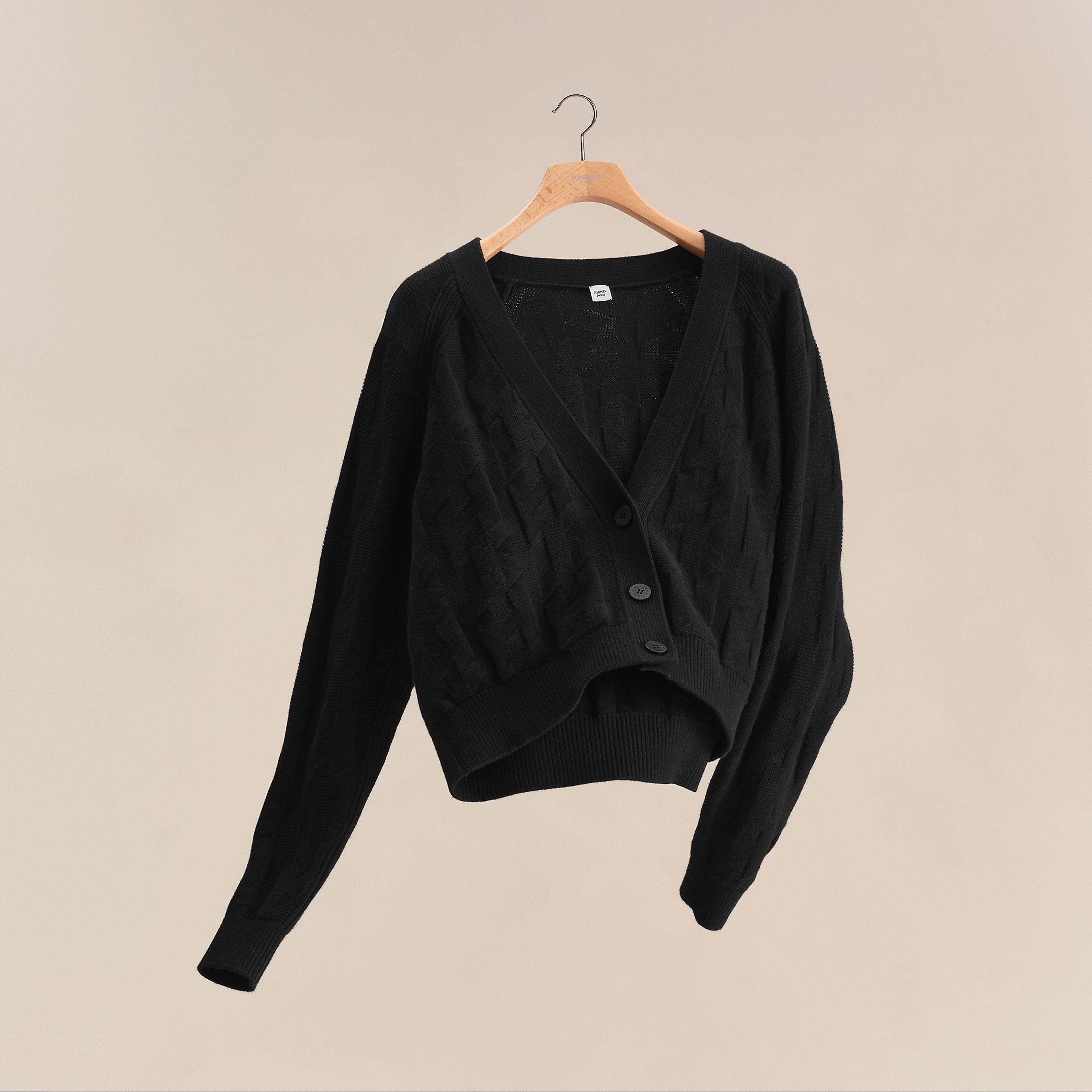 Cardigan manches longues motif « H »