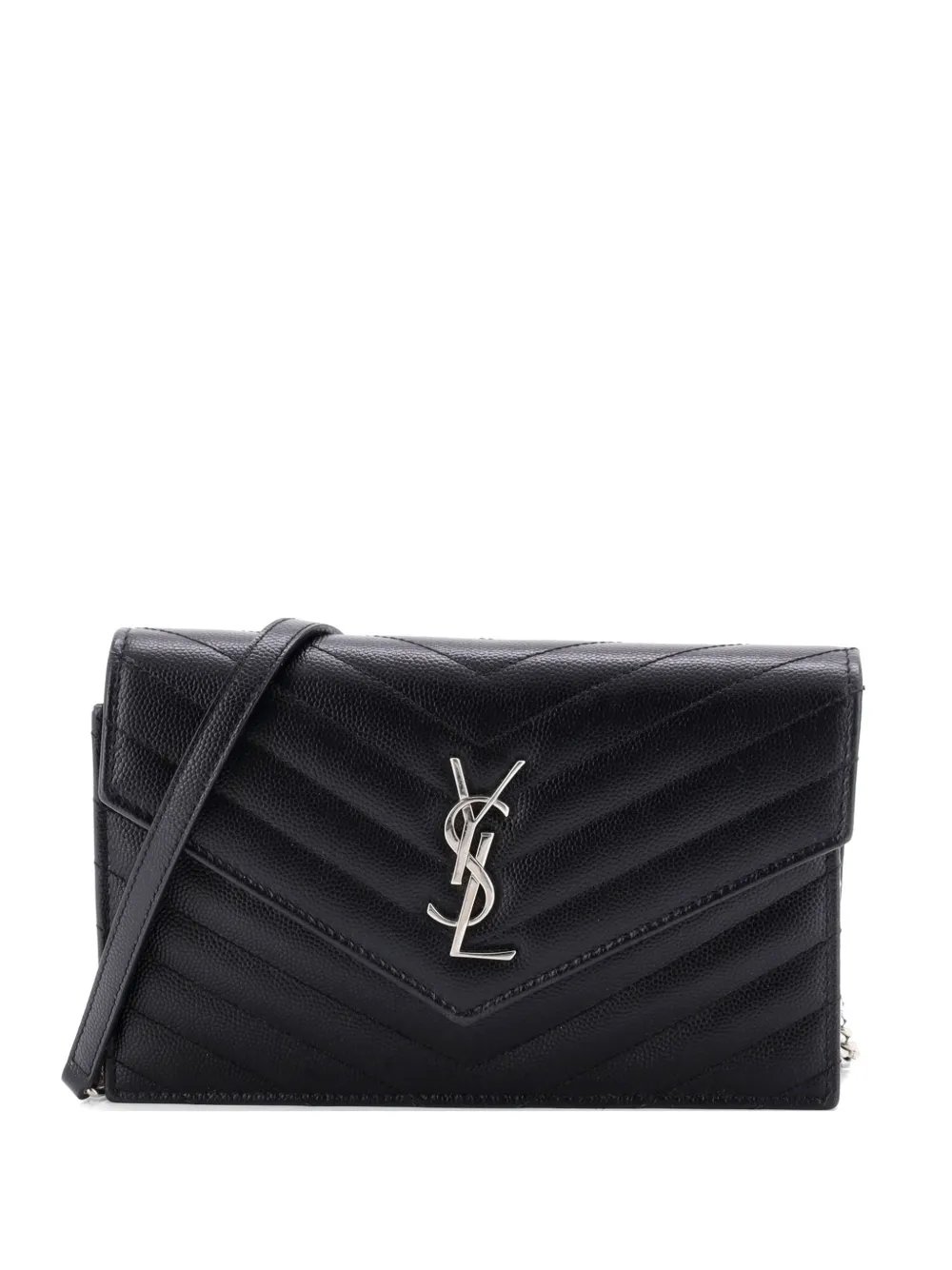Classic Monogram Wallet on Chain Matelasse Chevron Leather Small crossbody bag