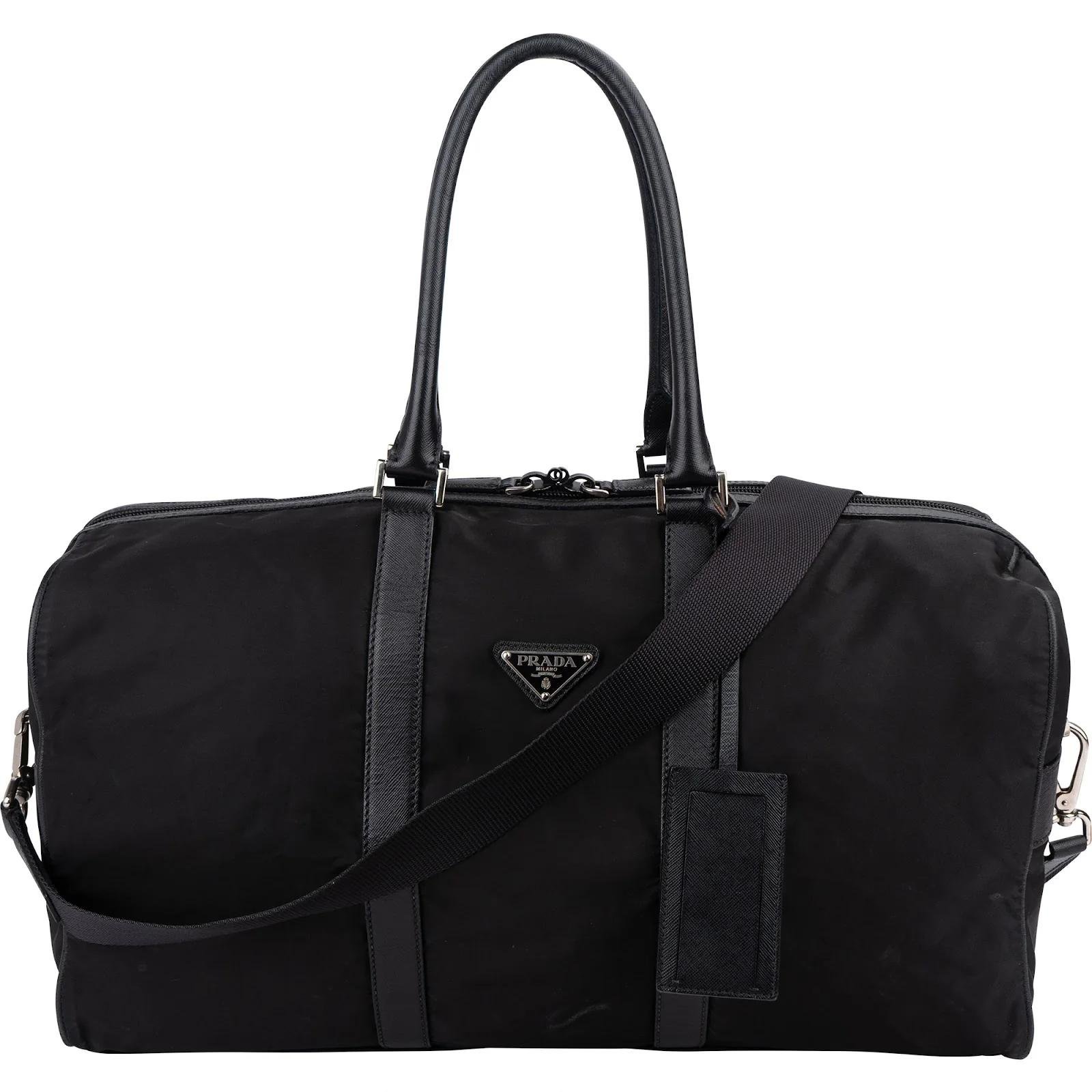 Re-Nylon leather travel bag