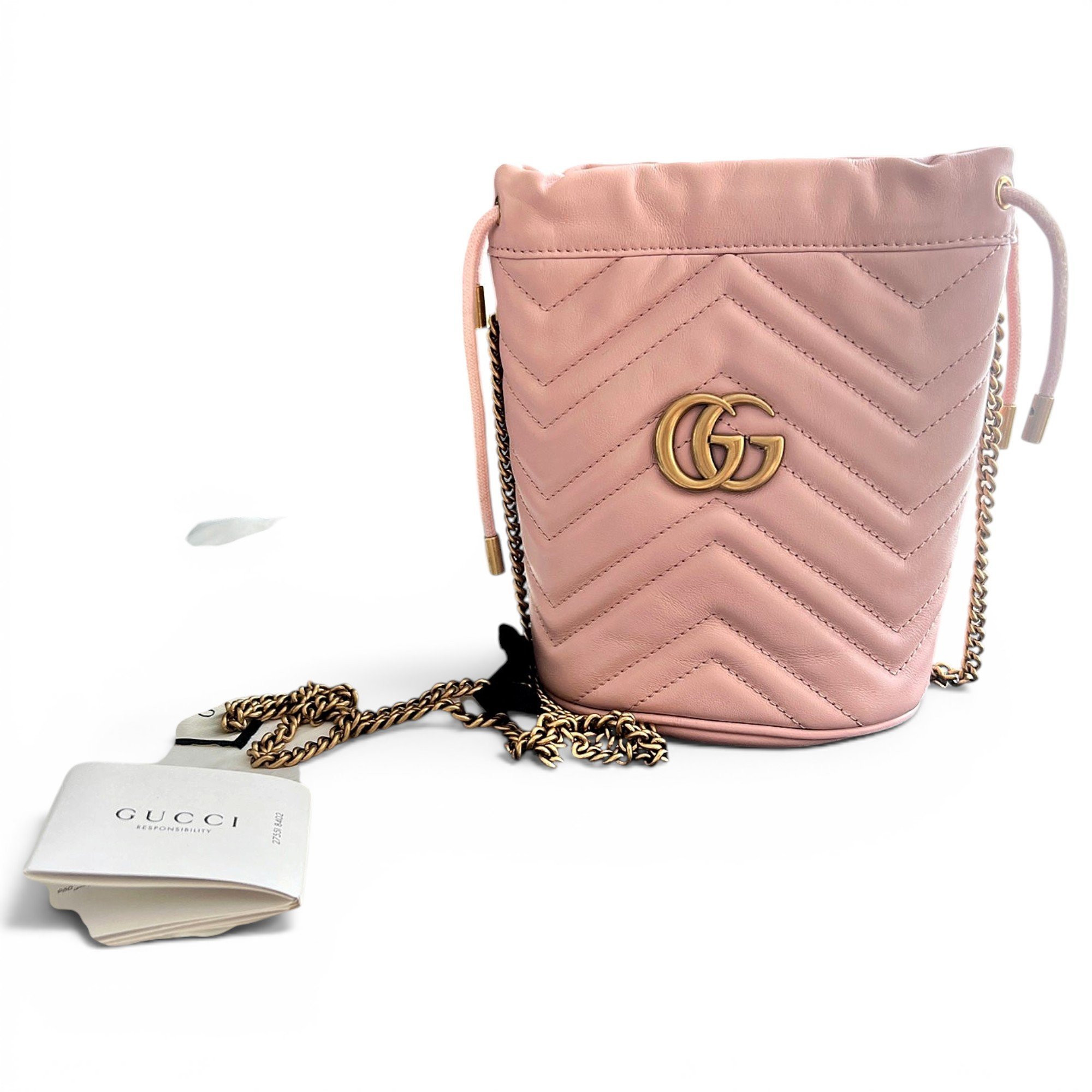 GG Marmont Chain Bucket leather crossbody bag