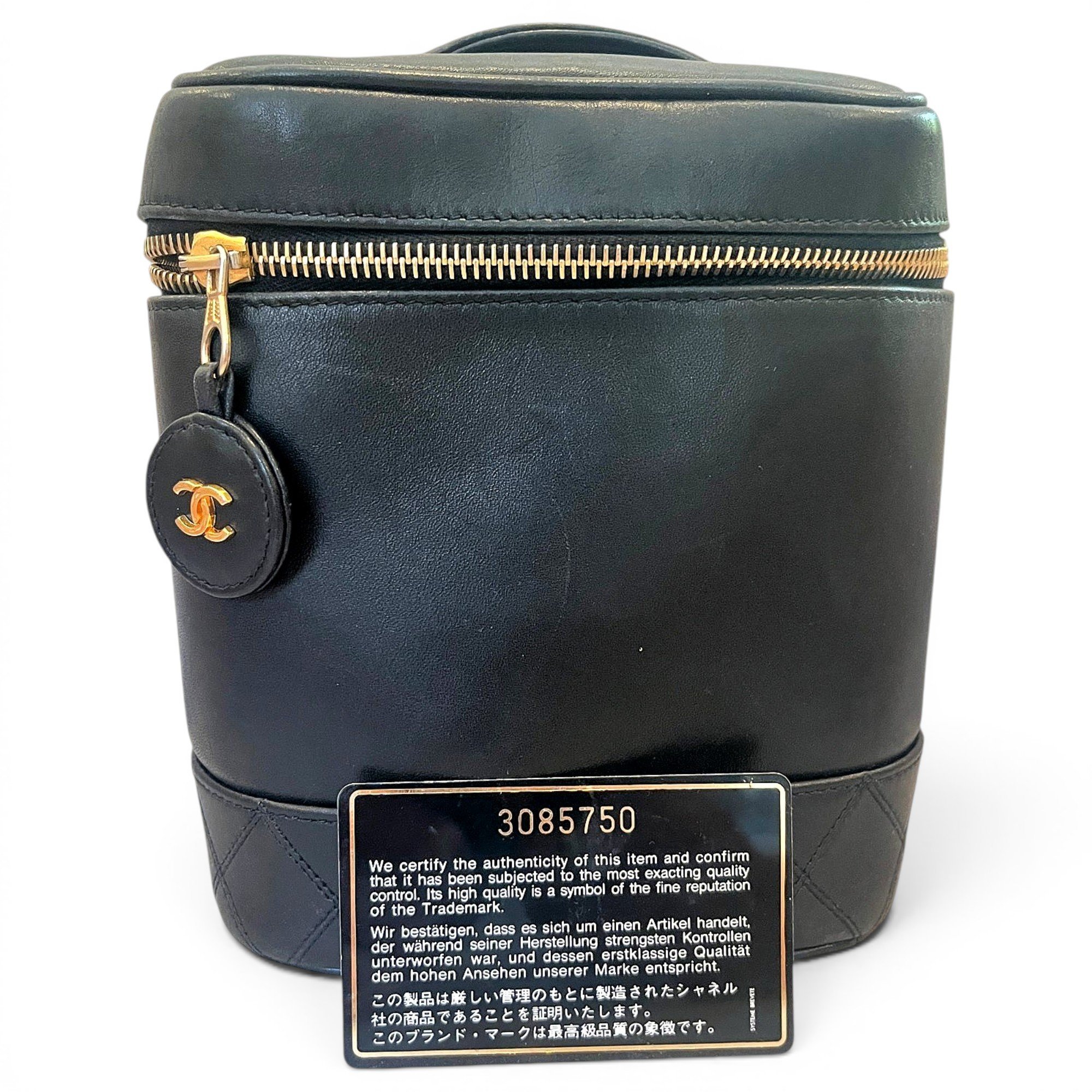 Vanity leather handbag