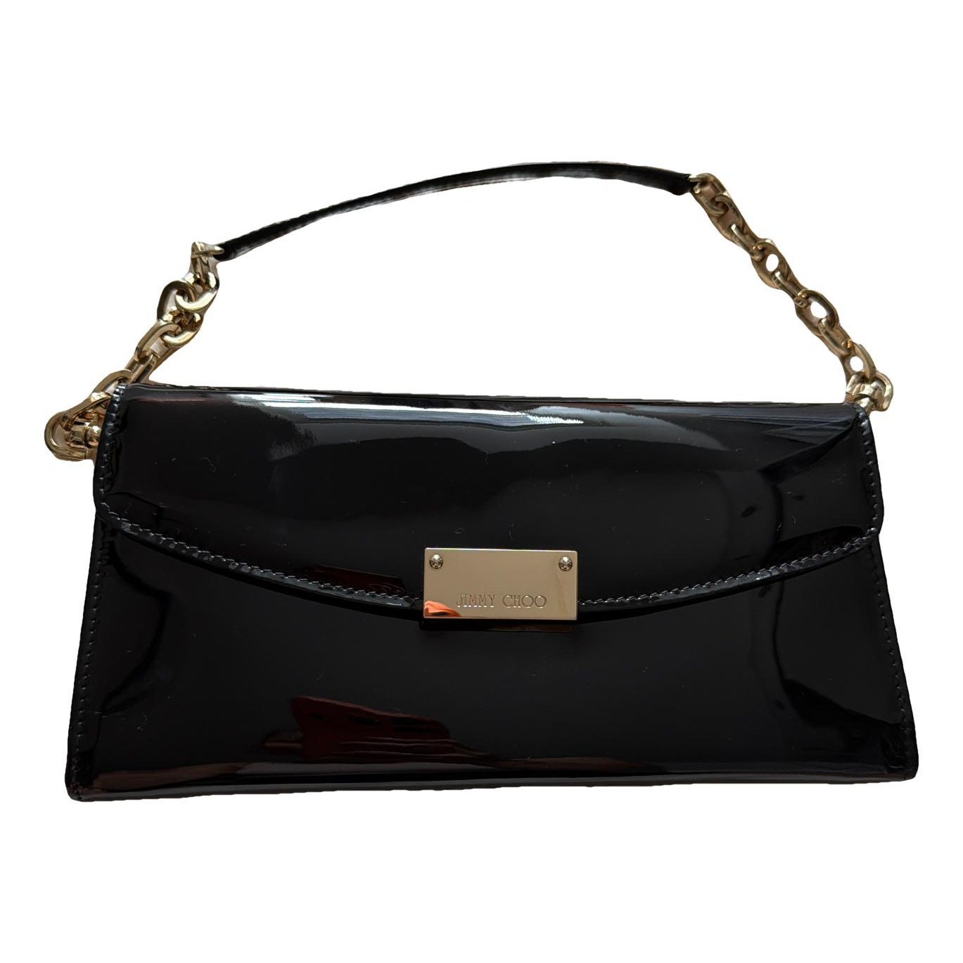 Patent leather clutch bag