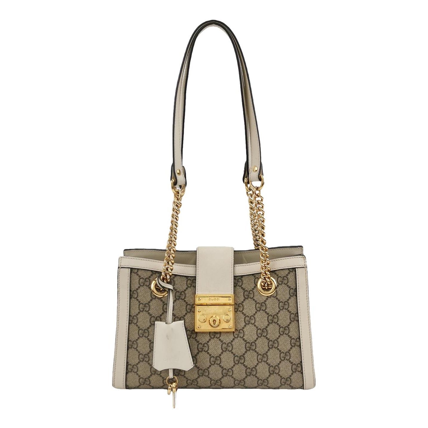 Padlock leather handbag