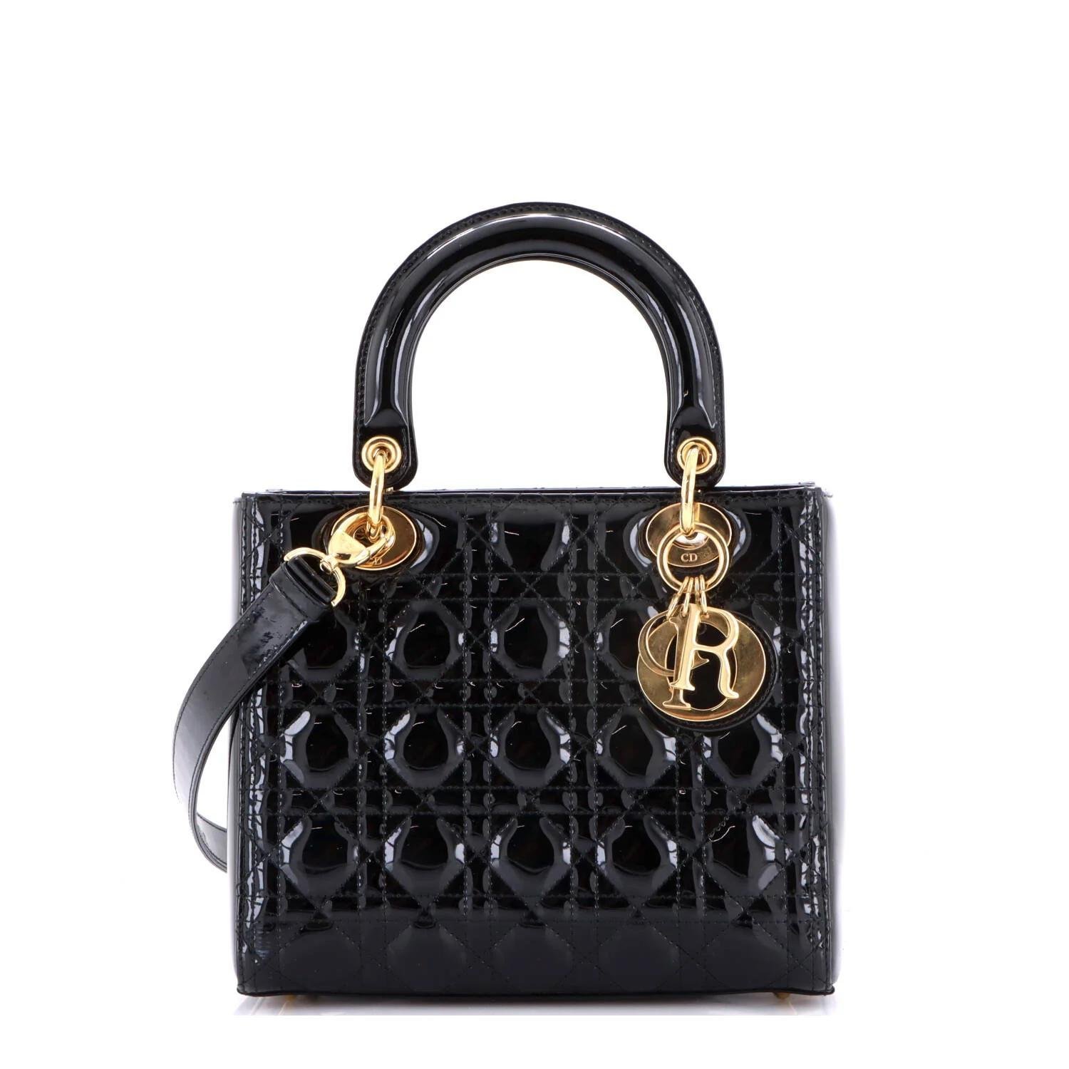 Patent leather handbag