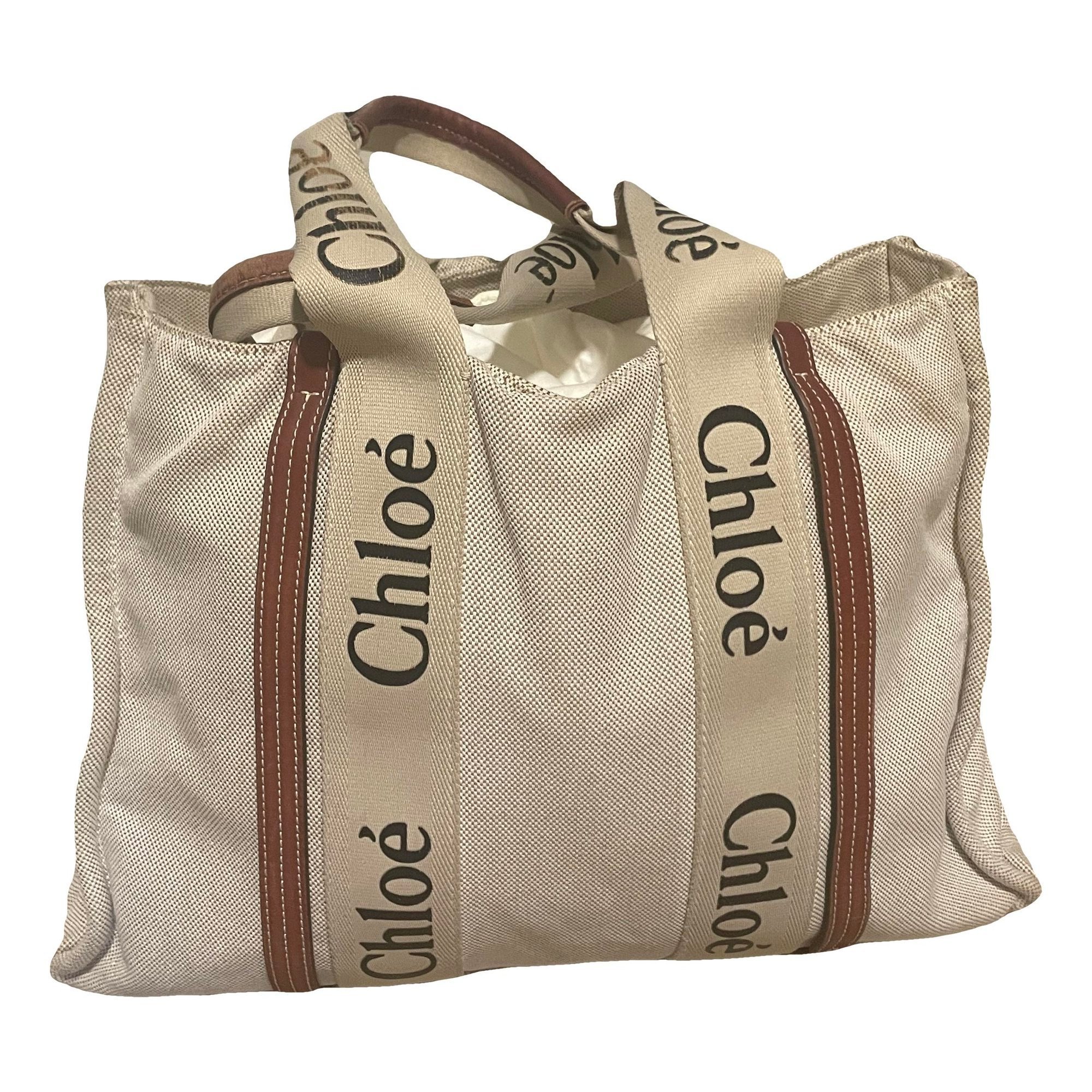 Woody linen handbag
