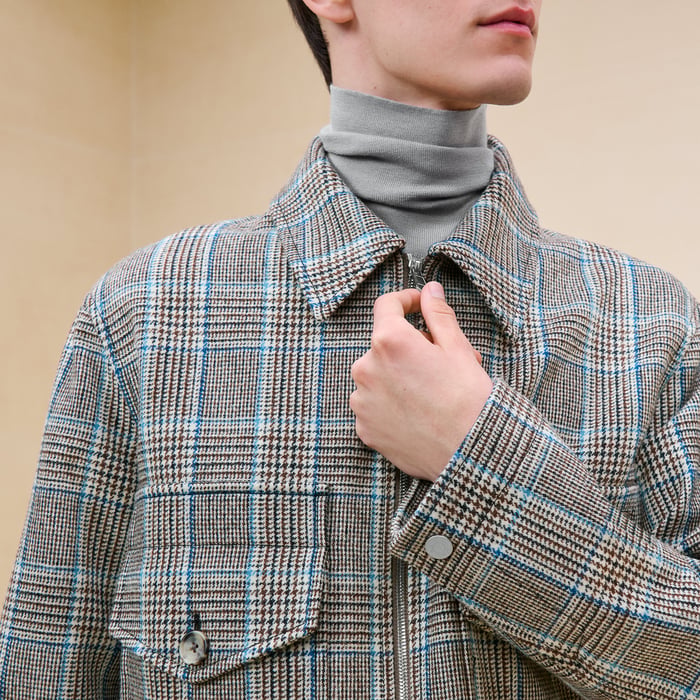 Pétrole "Prince Of Wales Surligne" Overshirt