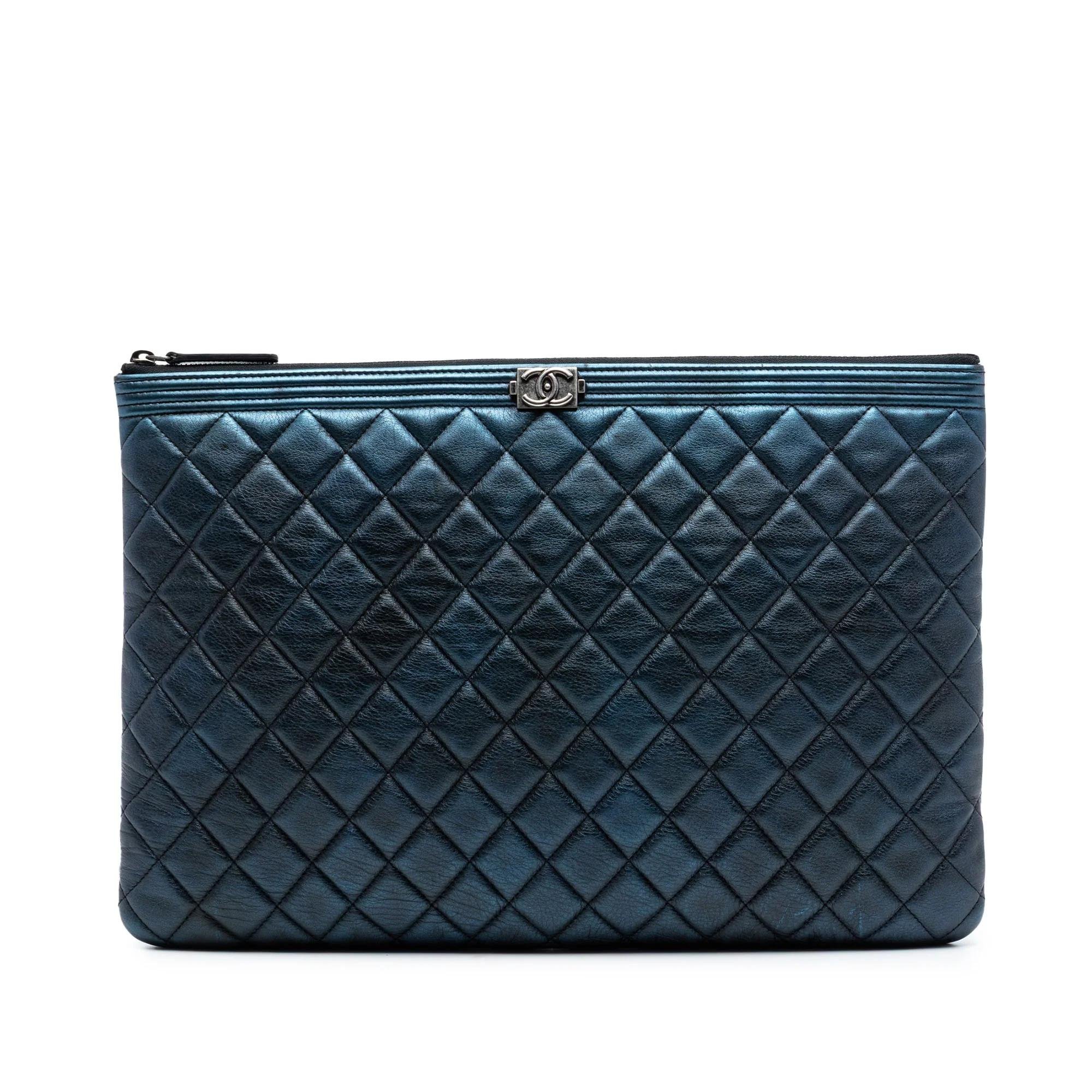 Boy leather clutch bag
