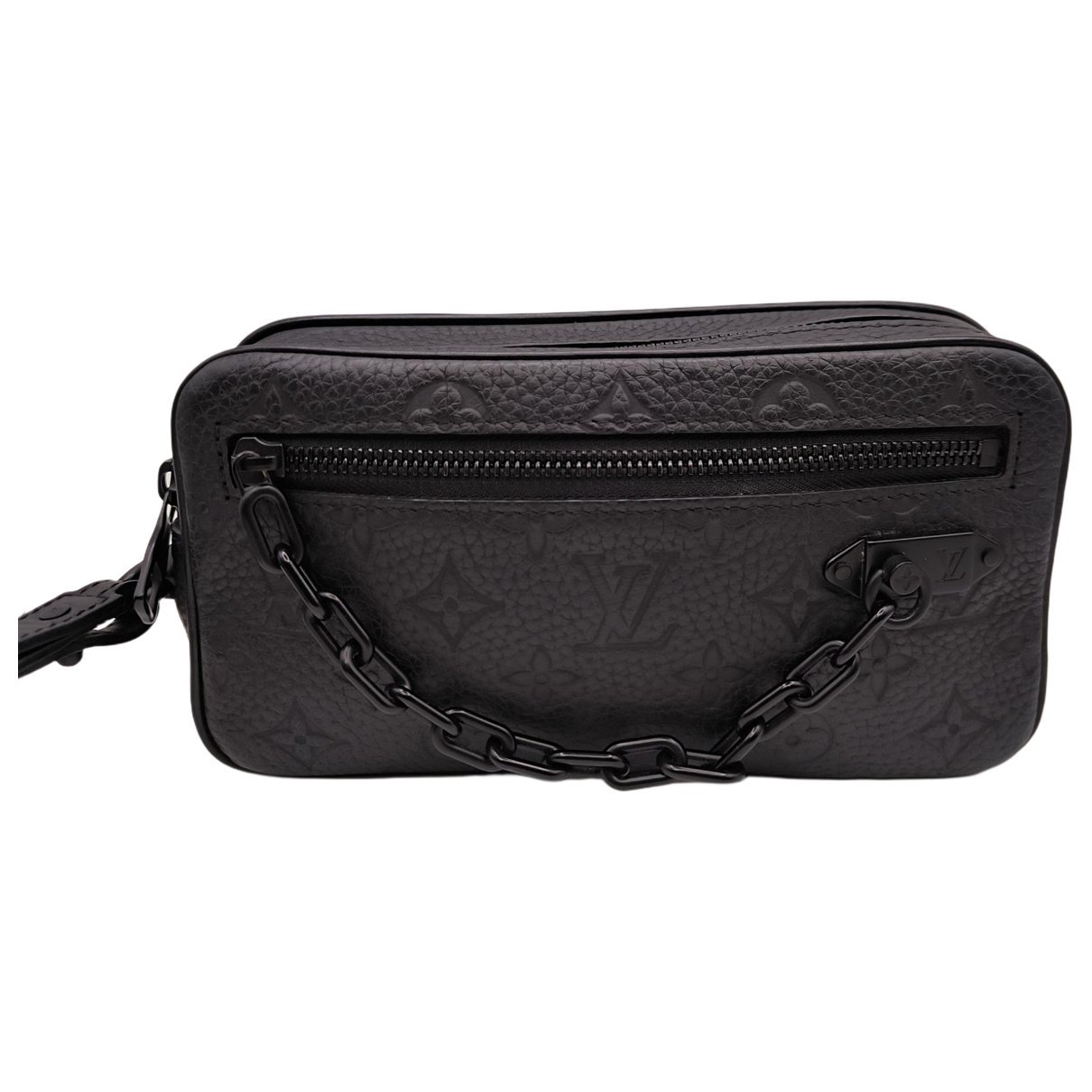 Leather clutch bag