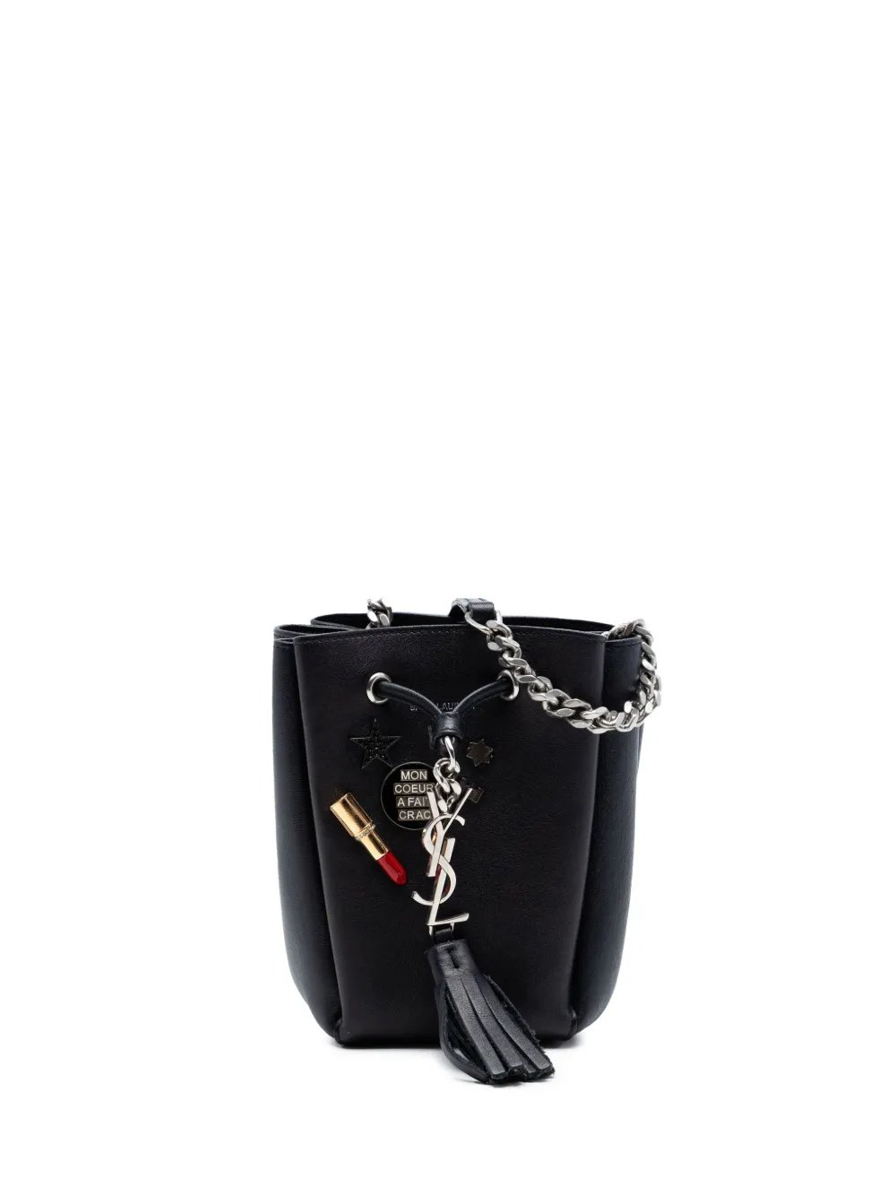 2015 Mini Leather Monogram Embellished Bourse bucket bag