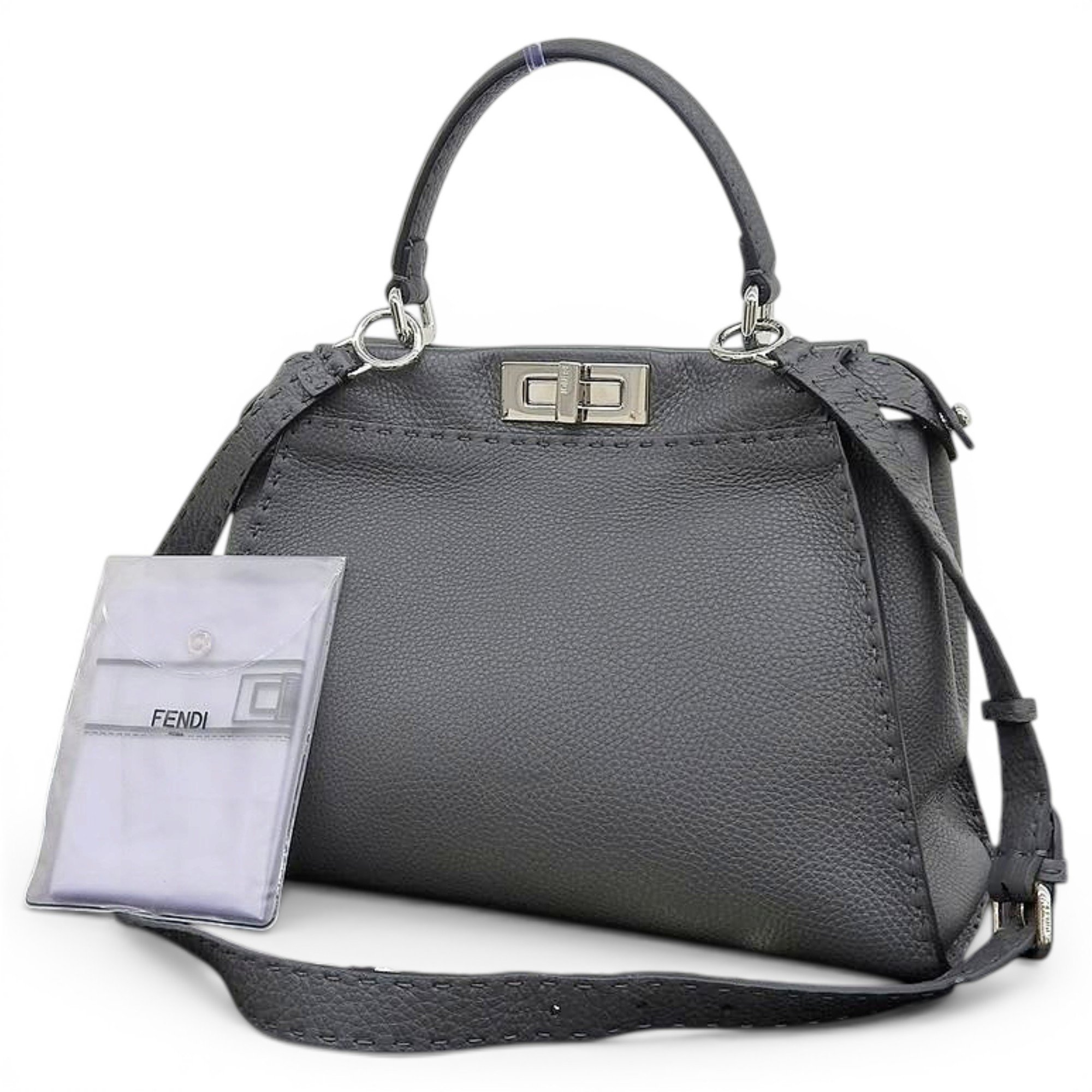 Peekaboo leather handbag