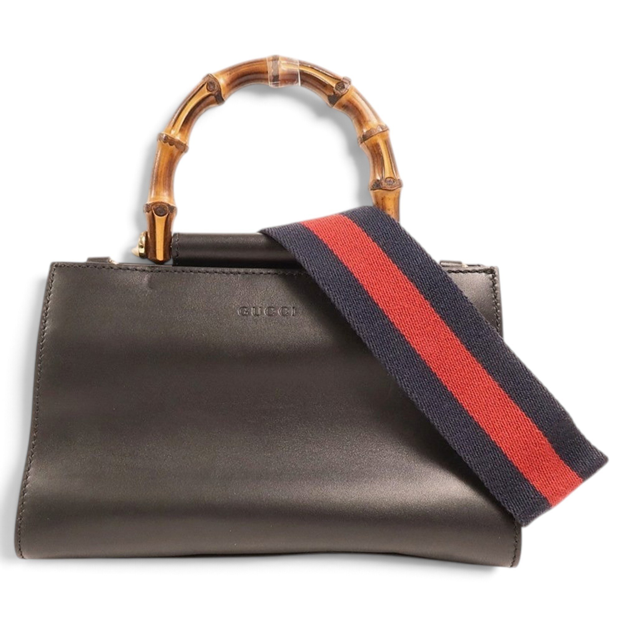 Bamboo Top Handle leather handbag