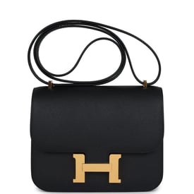 Hermes Hermes Constance 1-18 Black Epsom Gold Hardware