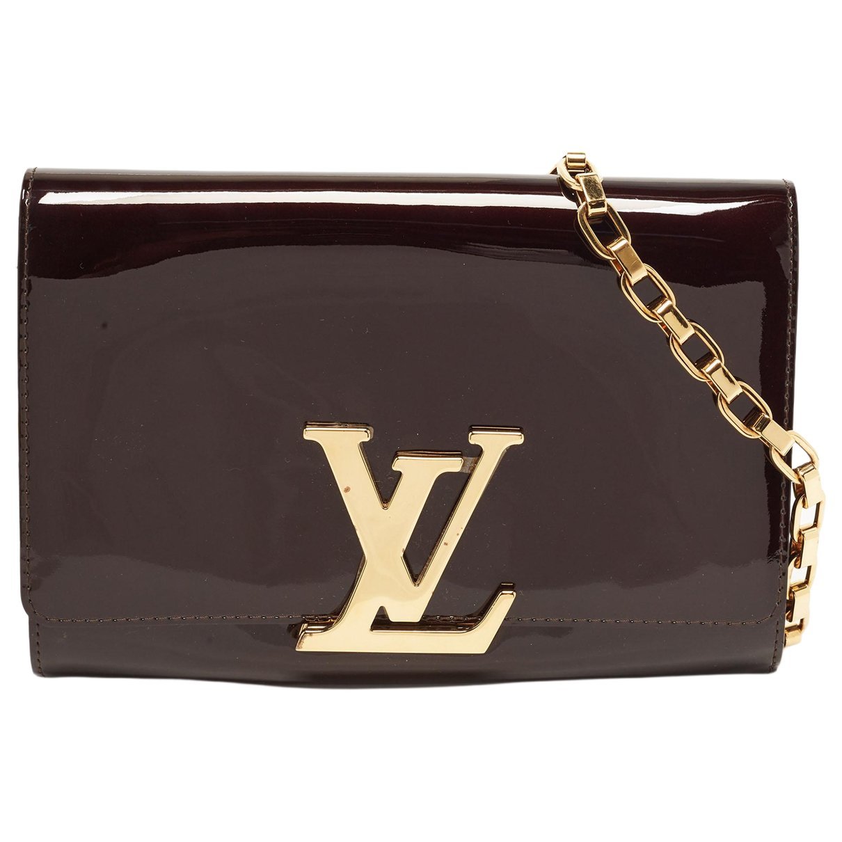 Patent leather clutch bag
