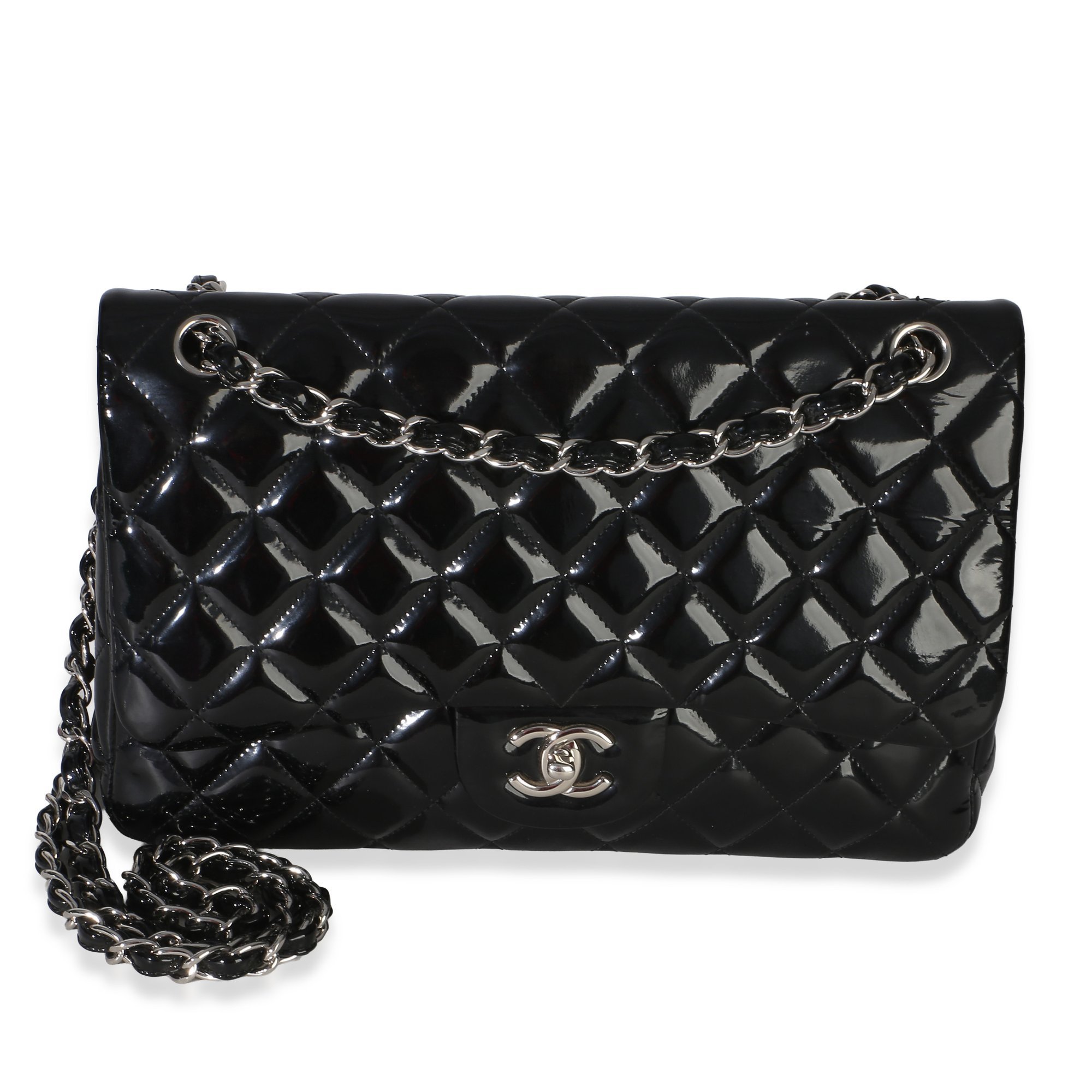 Patent leather handbag